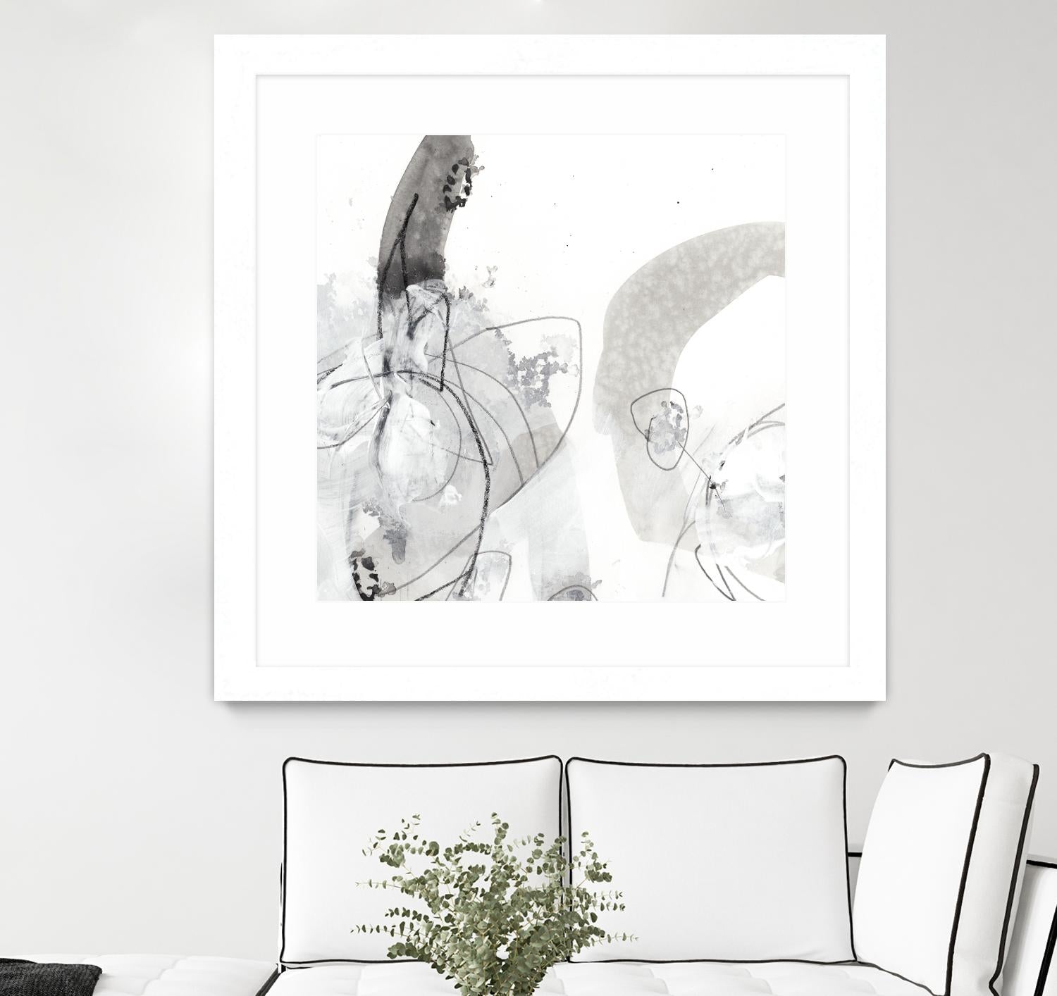 Monochrome Gestures III by June Erica Vess on GIANT ART - black abstract