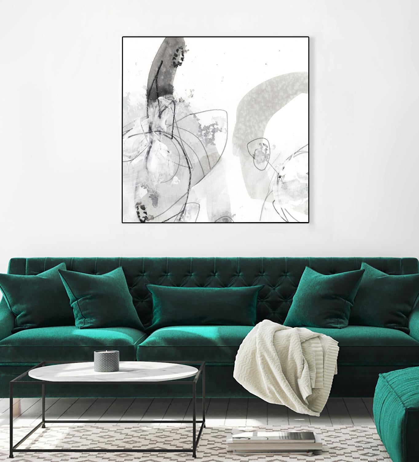 Monochrome Gestures III by June Erica Vess on GIANT ART - black abstract