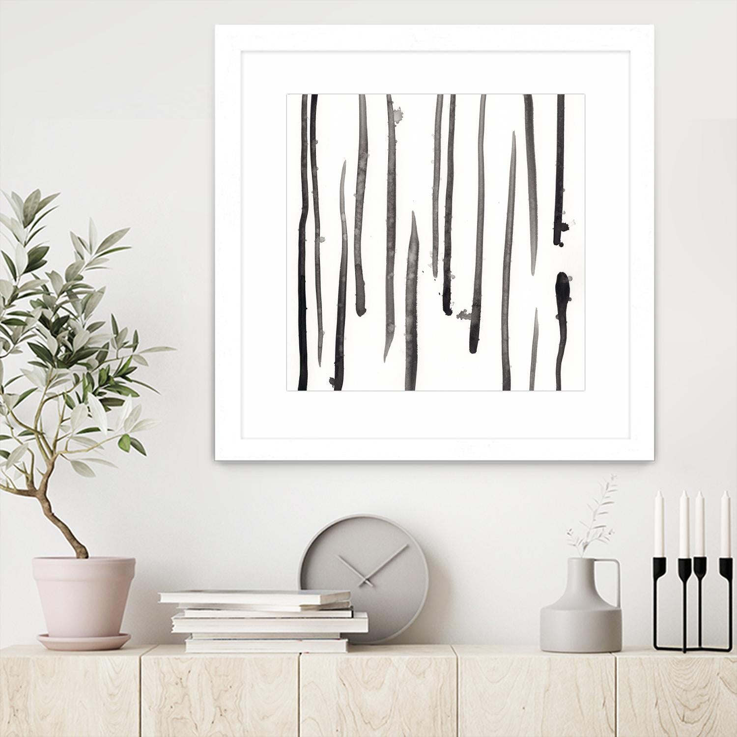 Monochrome Gestures IX by June Erica Vess on GIANT ART - black abstract