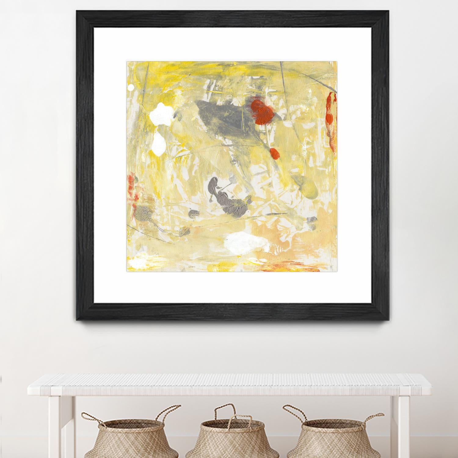 Lemon Jostle I by Tim OToole on GIANT ART - yellow abstract