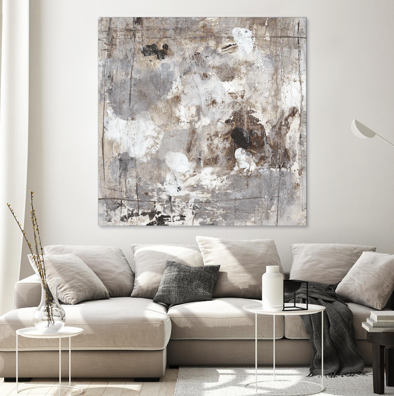Neutral Jostle I by Tim OToole on GIANT ART - brown abstract