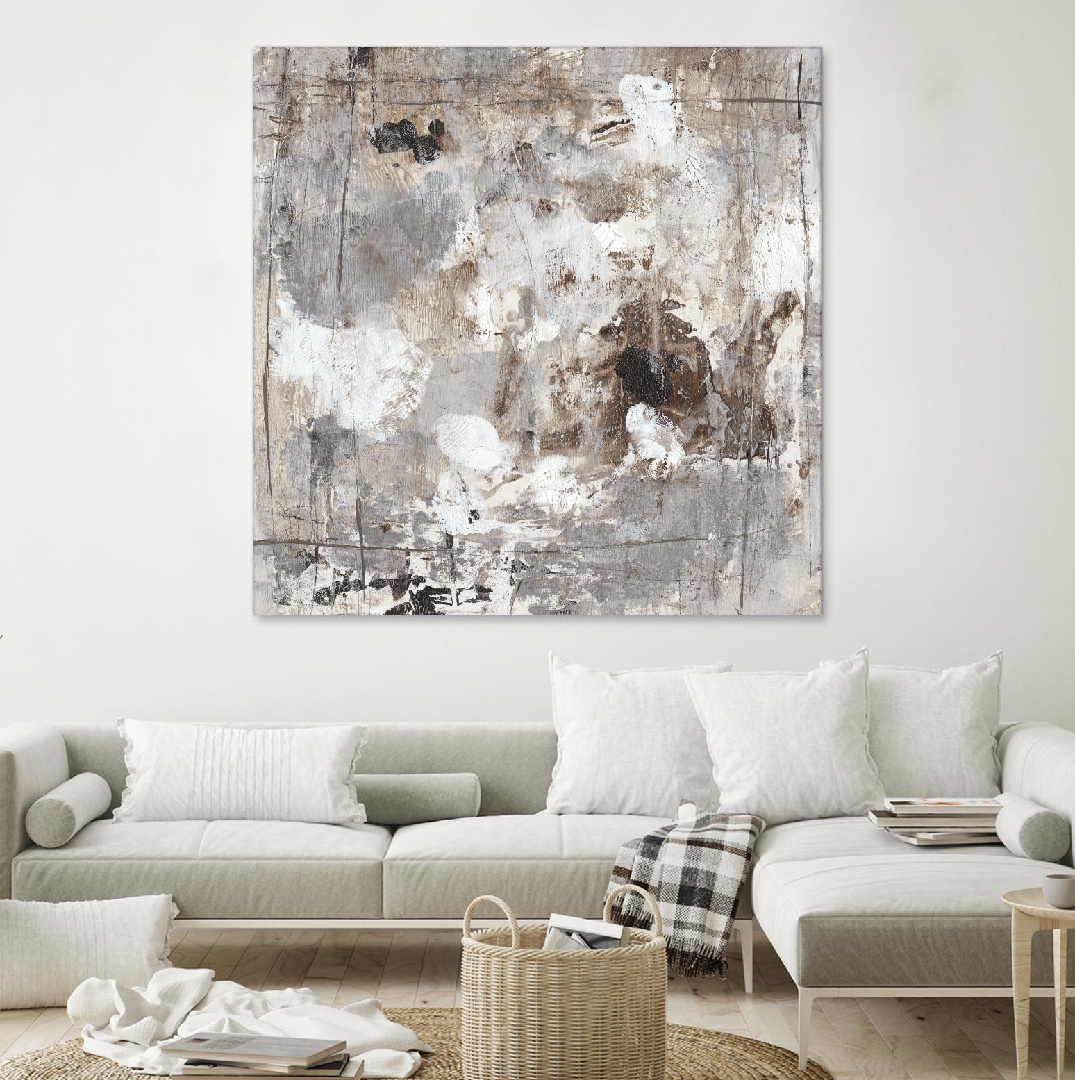 Neutral Jostle I by Tim OToole on GIANT ART - brown abstract