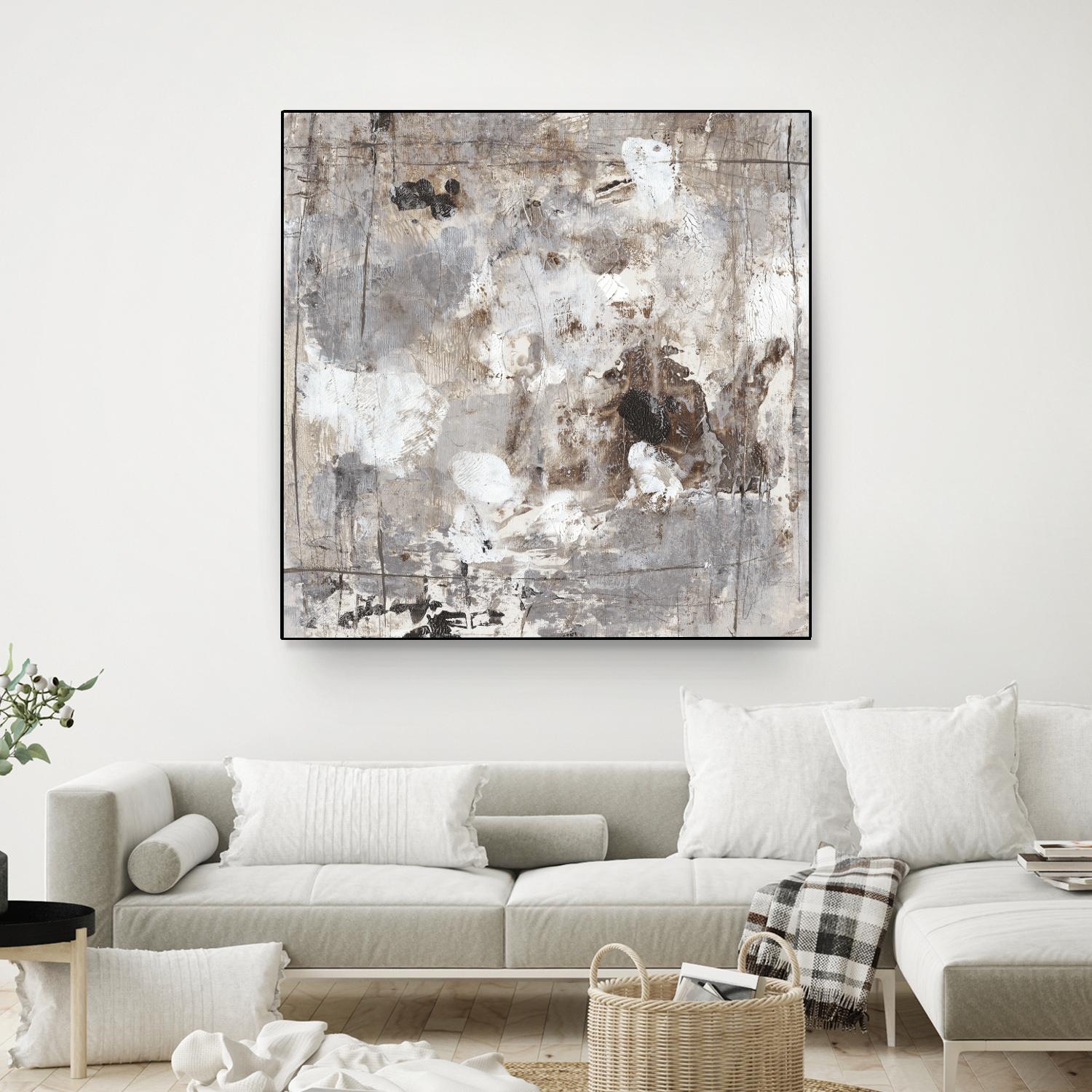 Neutral Jostle I by Tim OToole on GIANT ART - brown abstract