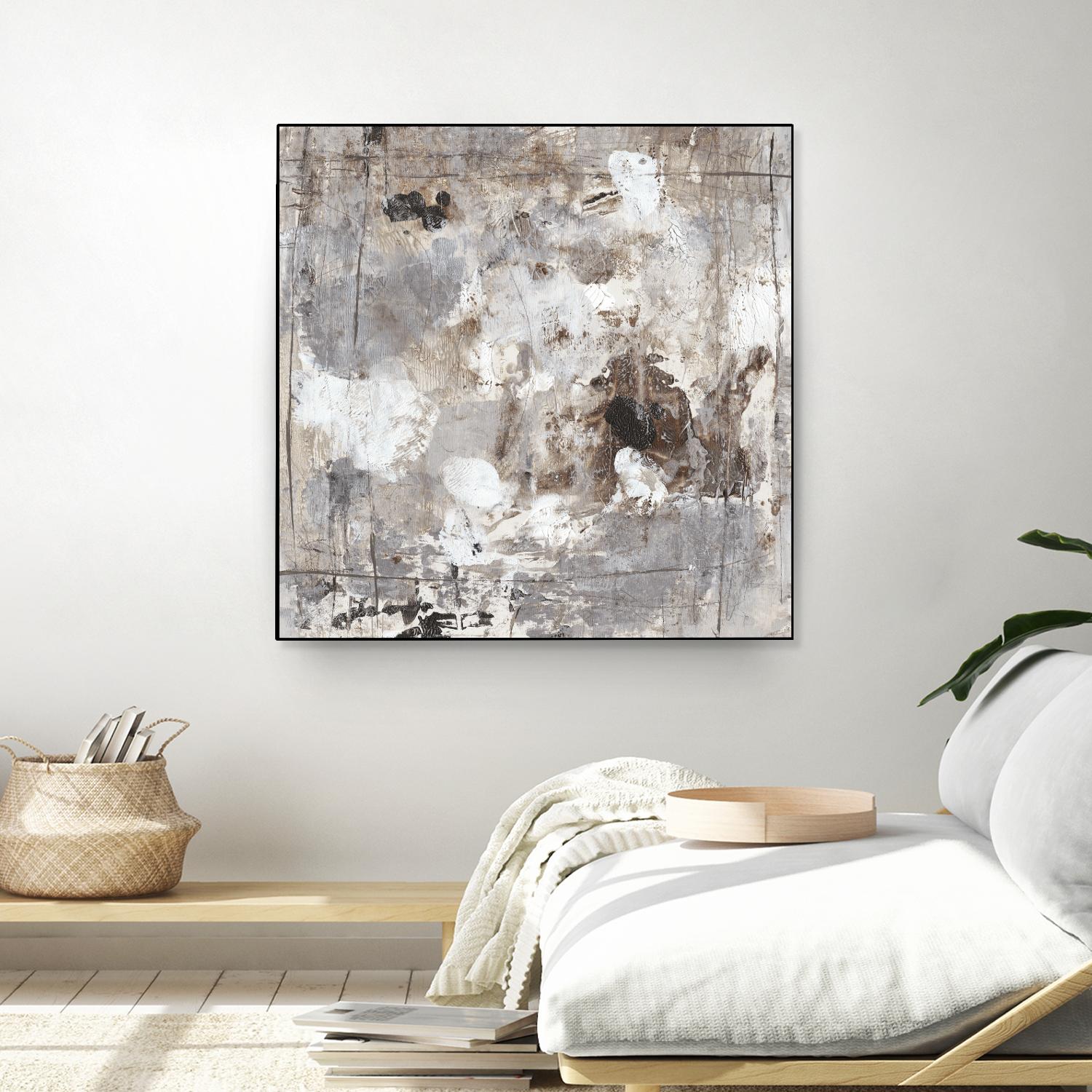 Neutral Jostle I by Tim OToole on GIANT ART - brown abstract