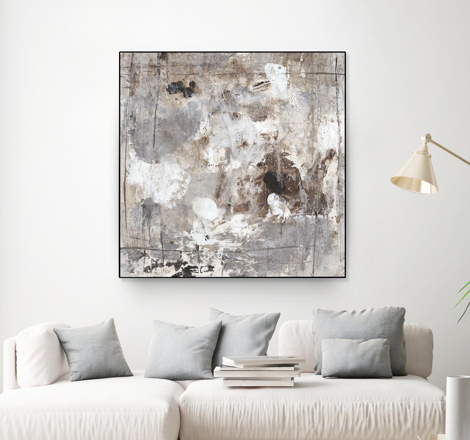 Neutral Jostle I by Tim OToole on GIANT ART - brown abstract
