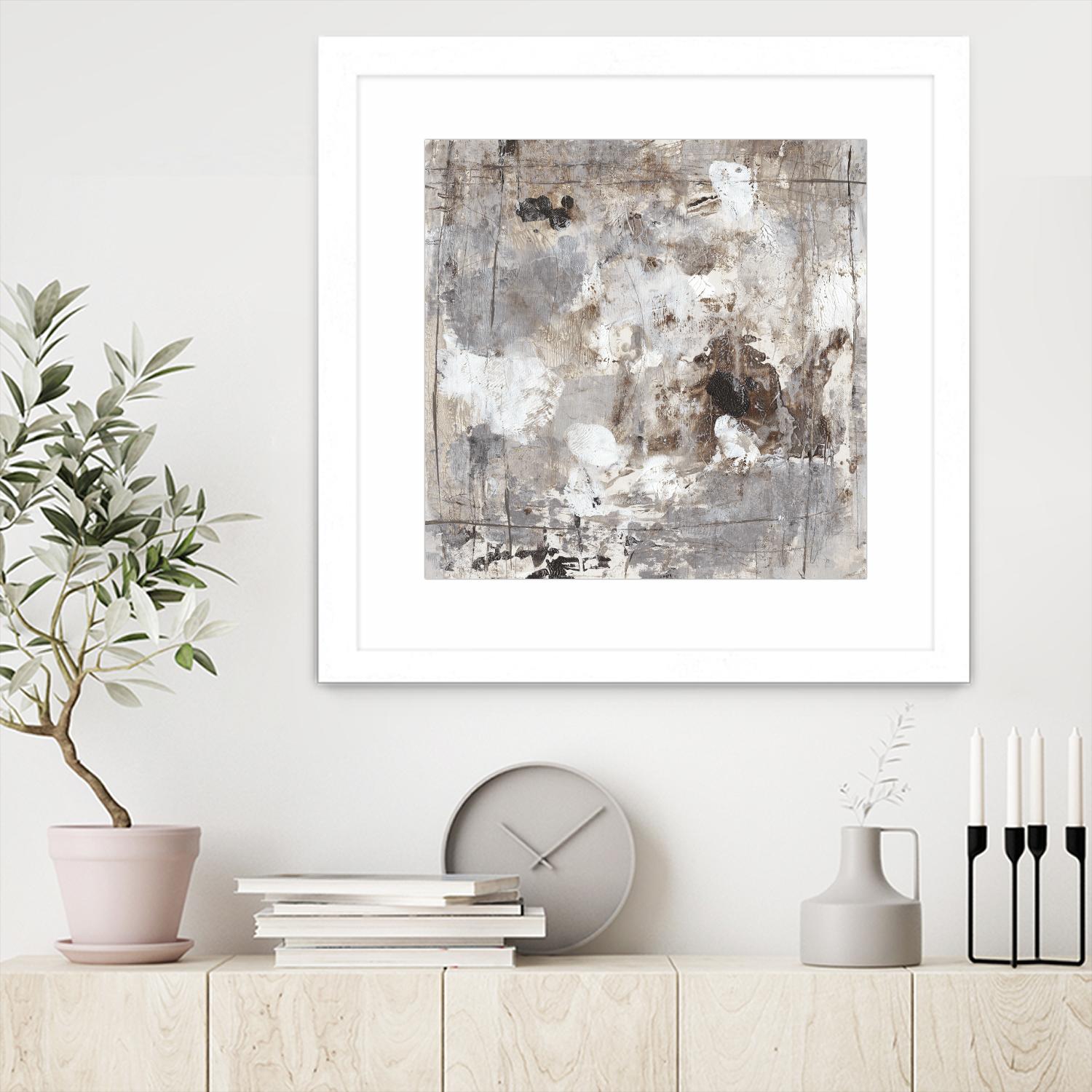 Neutral Jostle I by Tim OToole on GIANT ART - brown abstract