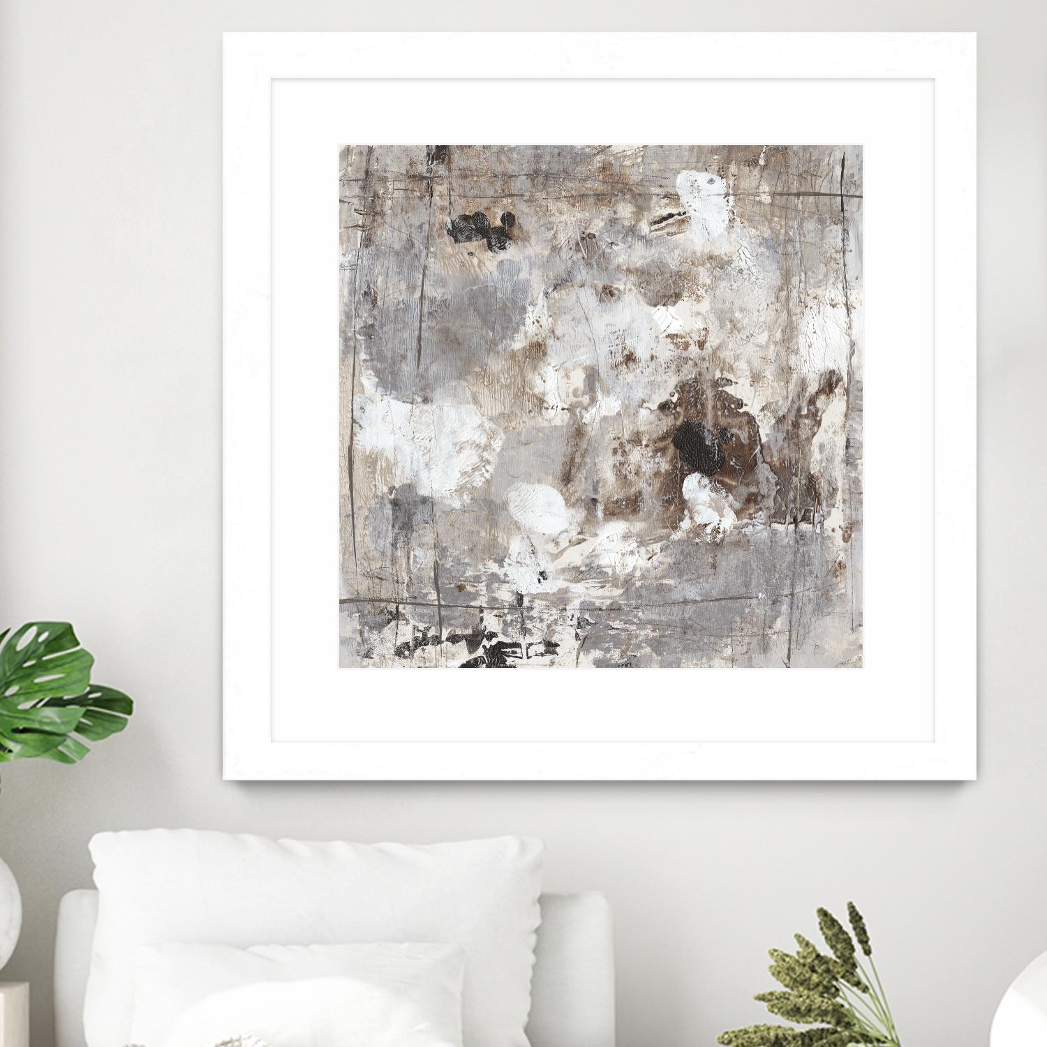 Neutral Jostle I by Tim OToole on GIANT ART - brown abstract