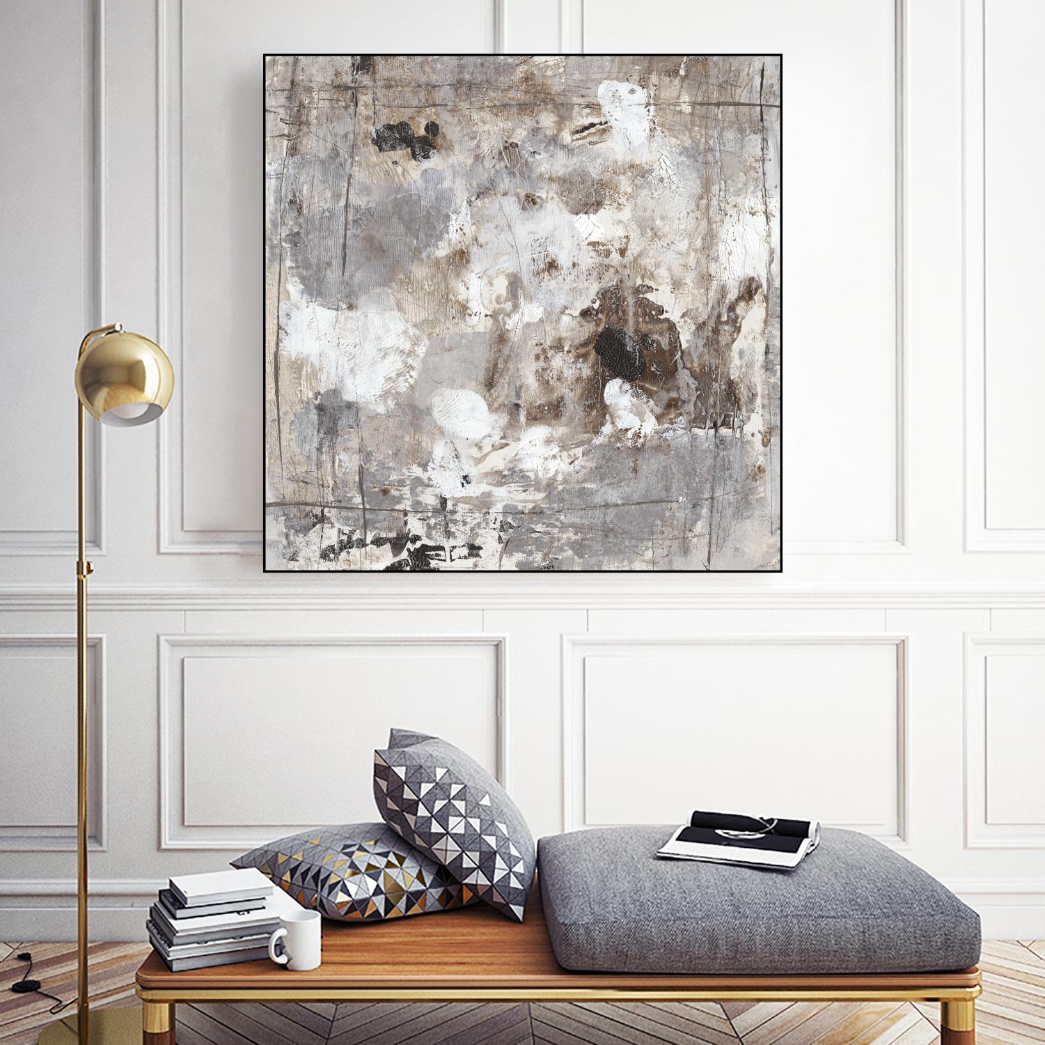 Neutral Jostle I by Tim OToole on GIANT ART - brown abstract