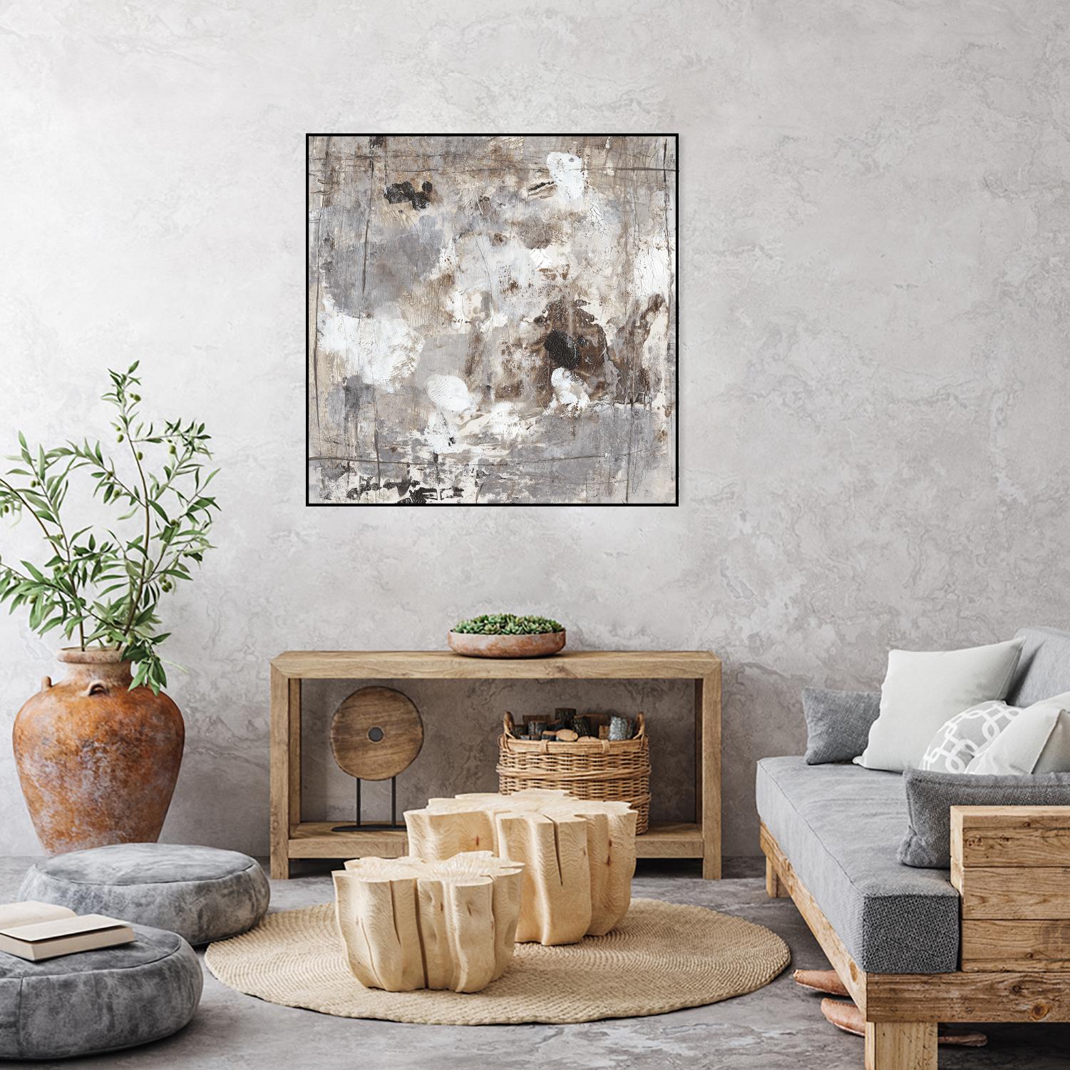 Neutral Jostle I by Tim OToole on GIANT ART - brown abstract