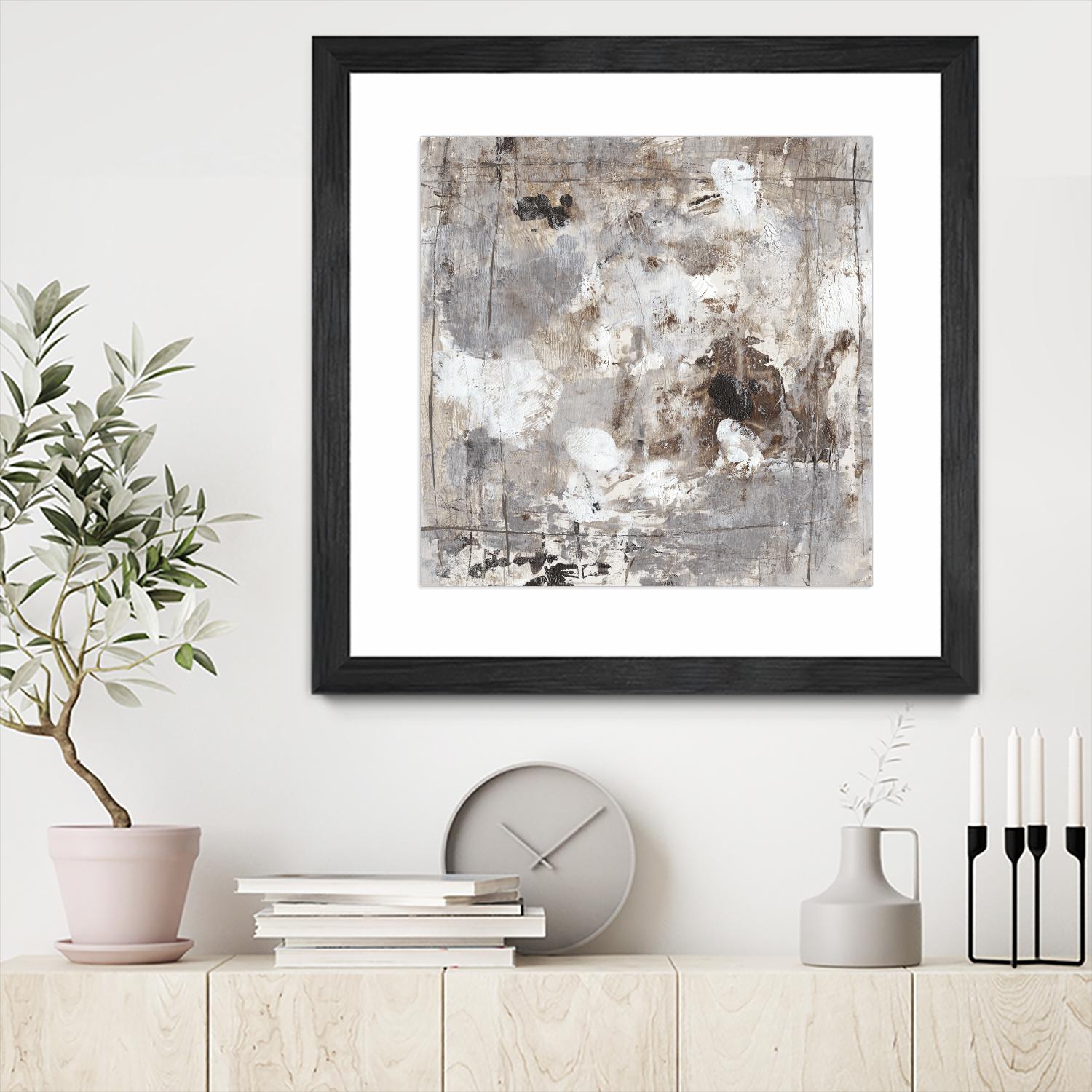 Neutral Jostle I by Tim OToole on GIANT ART - brown abstract