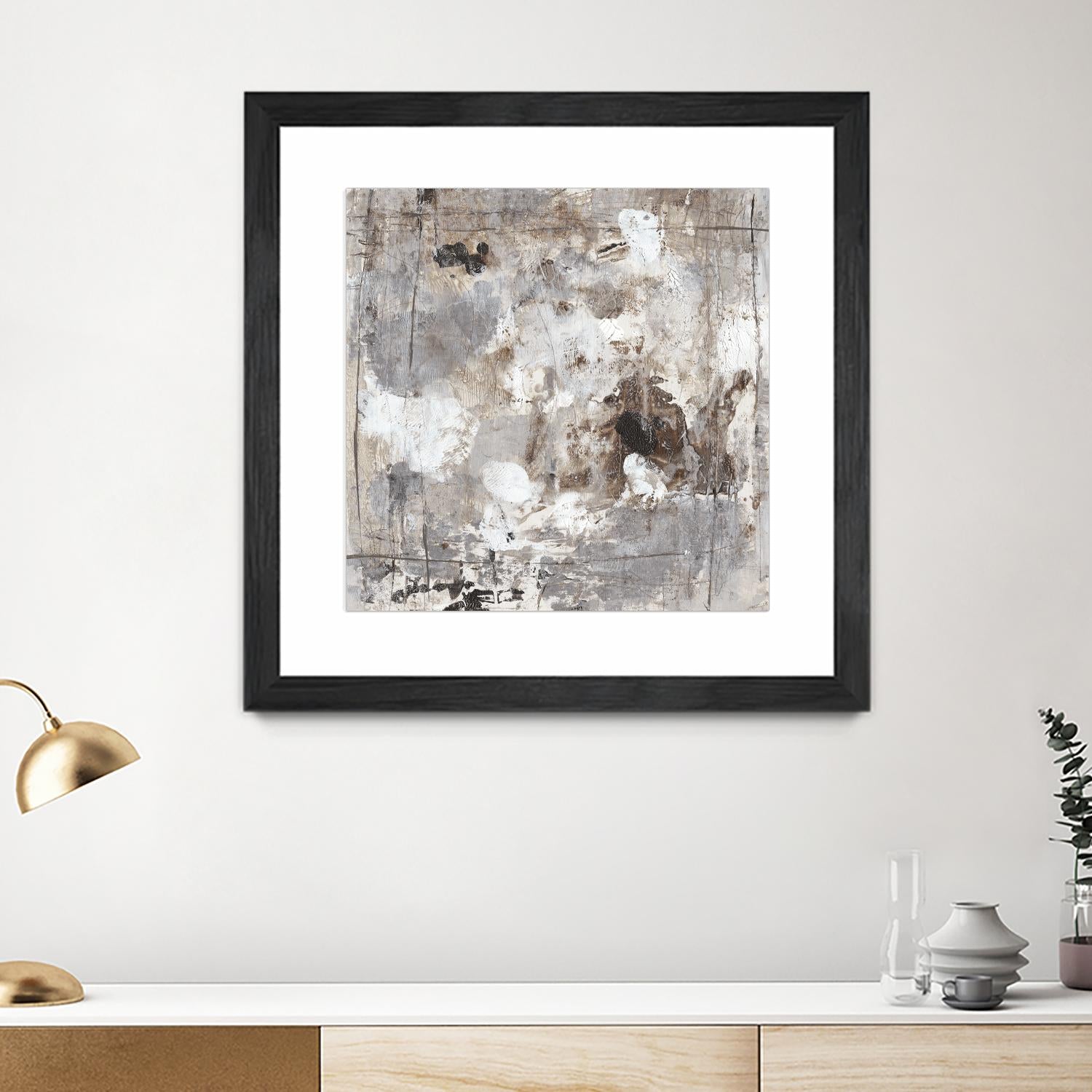 Neutral Jostle I by Tim OToole on GIANT ART - brown abstract