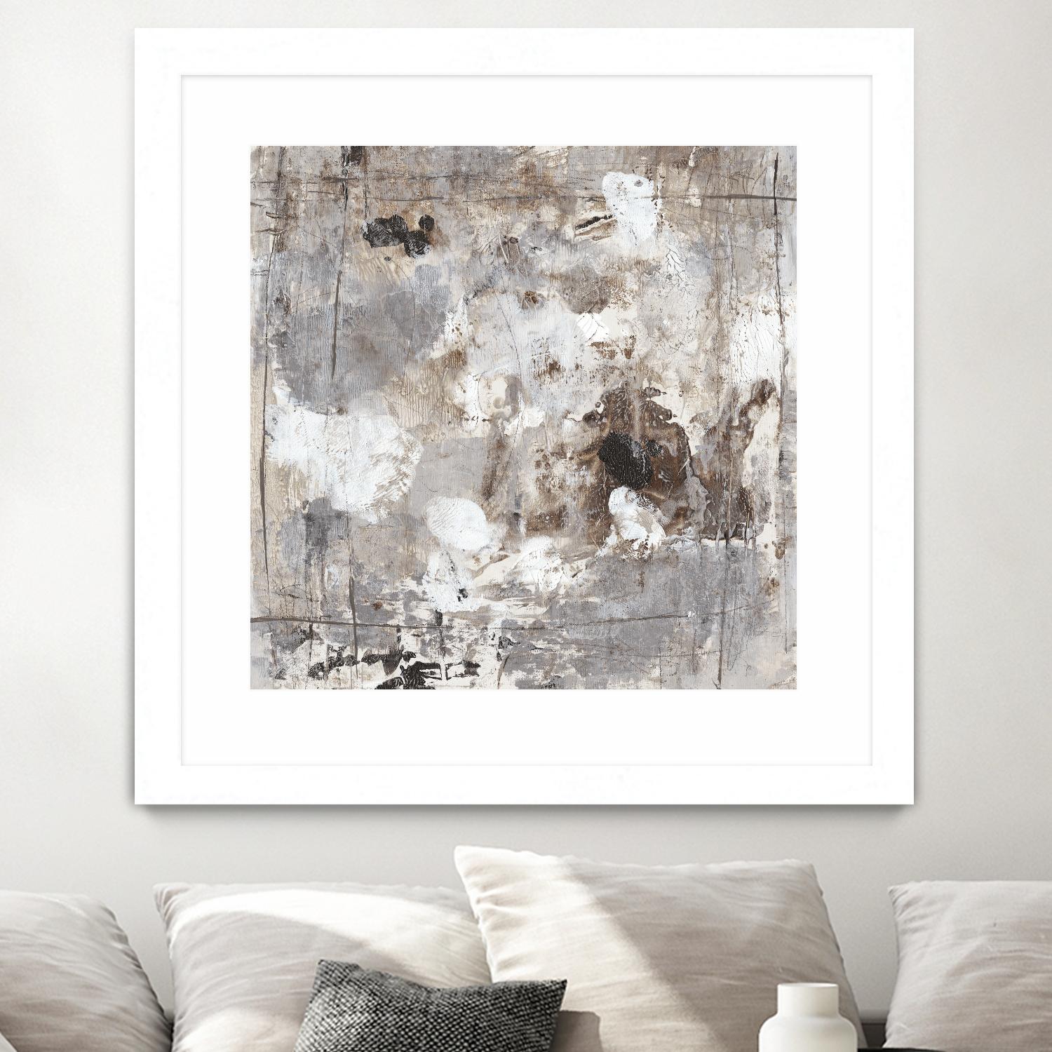 Neutral Jostle I by Tim OToole on GIANT ART - brown abstract
