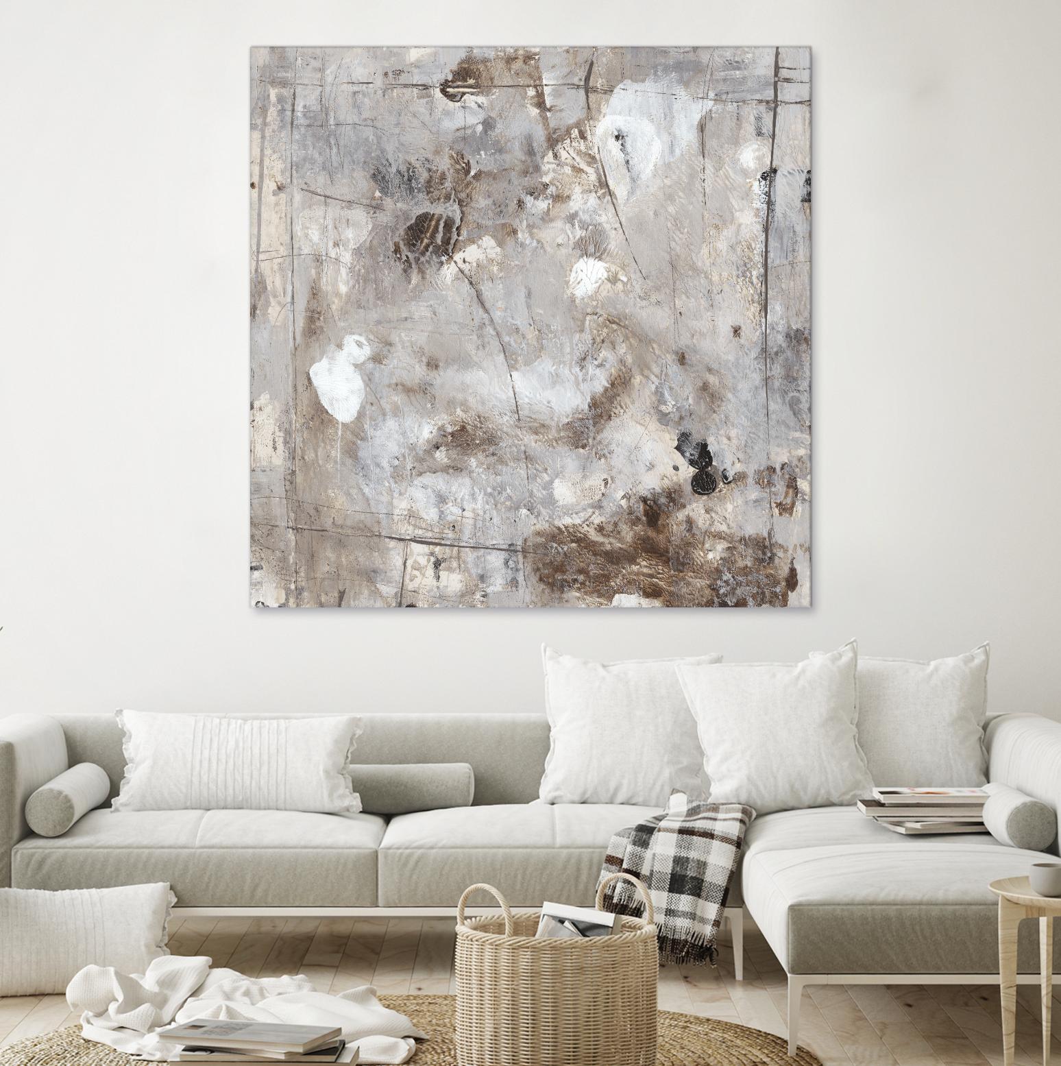 Neutral Jostle II by Tim OToole on GIANT ART - brown abstract