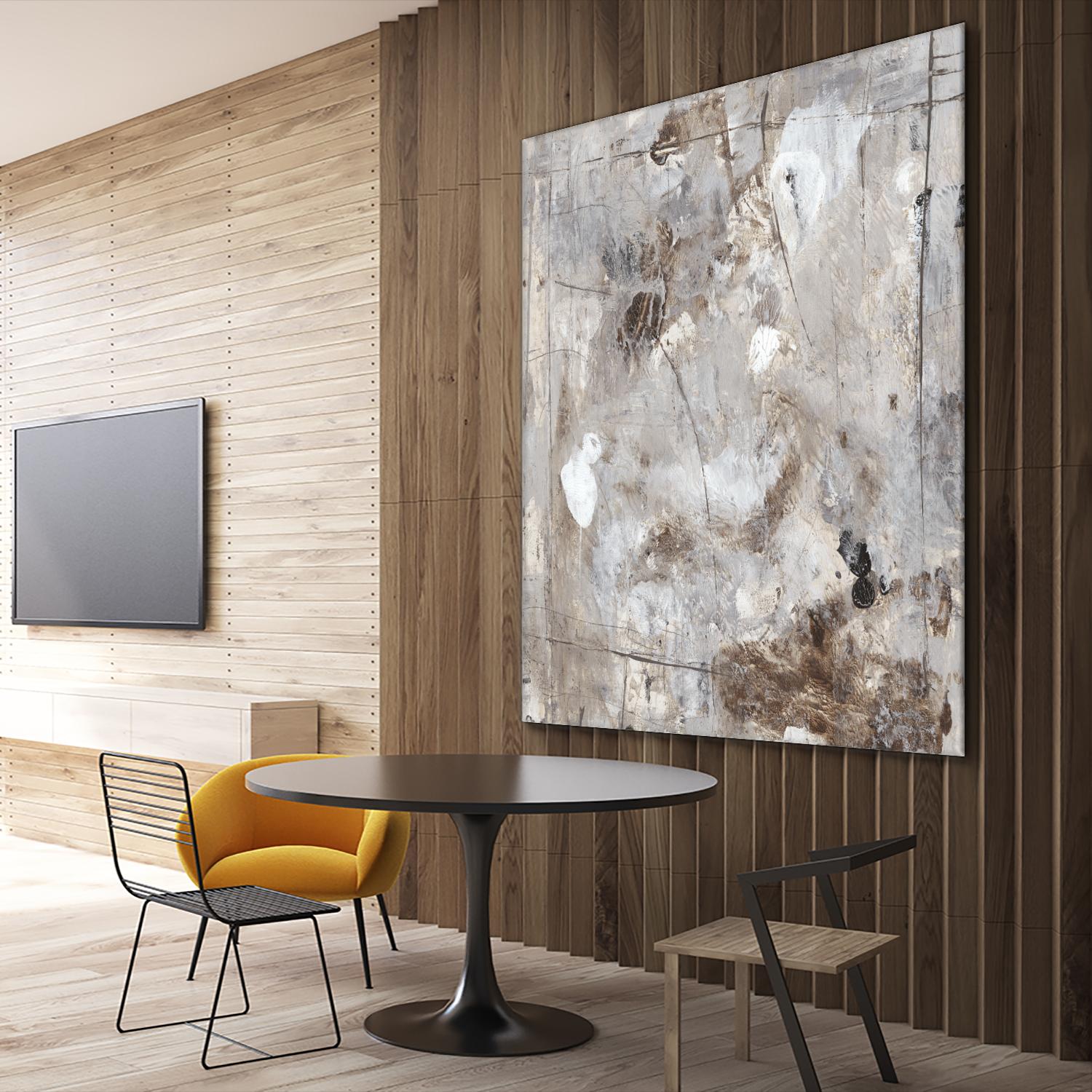 Neutral Jostle II by Tim OToole on GIANT ART - brown abstract