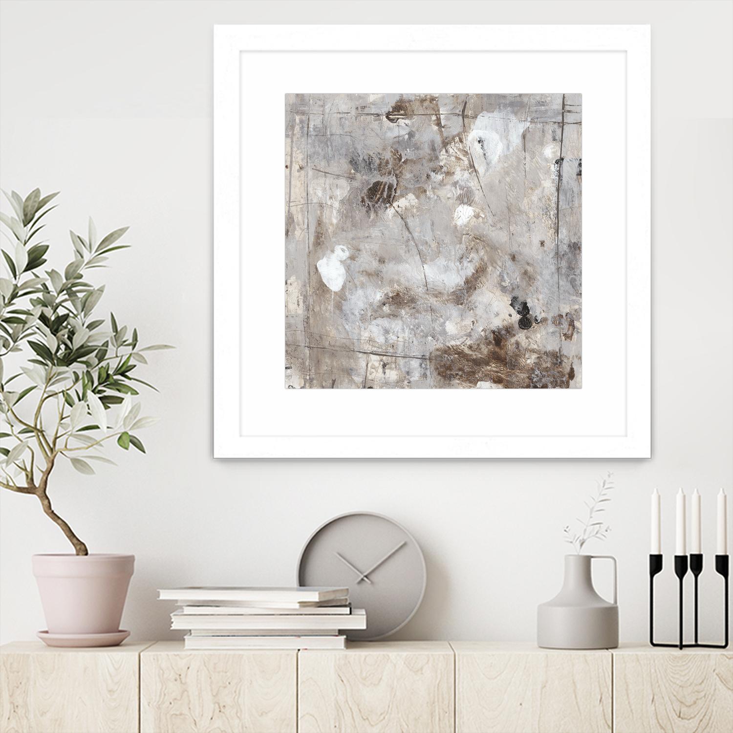 Neutral Jostle II by Tim OToole on GIANT ART - brown abstract