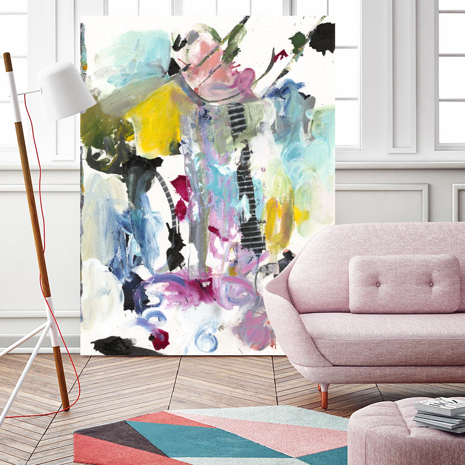 Symphony I by Jodi Fuchs on GIANT ART - pink abstract