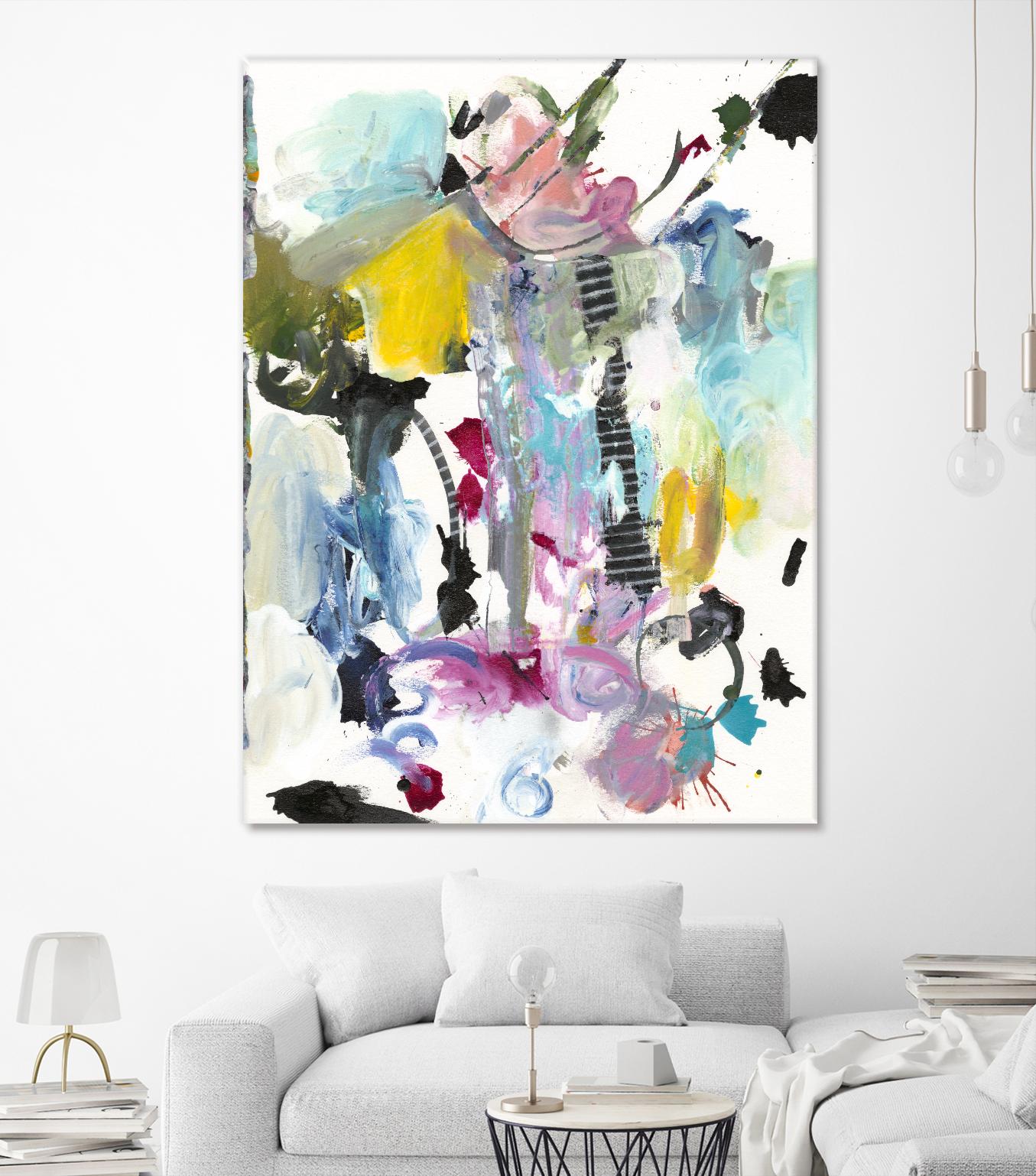 Symphony I by Jodi Fuchs on GIANT ART - pink abstract