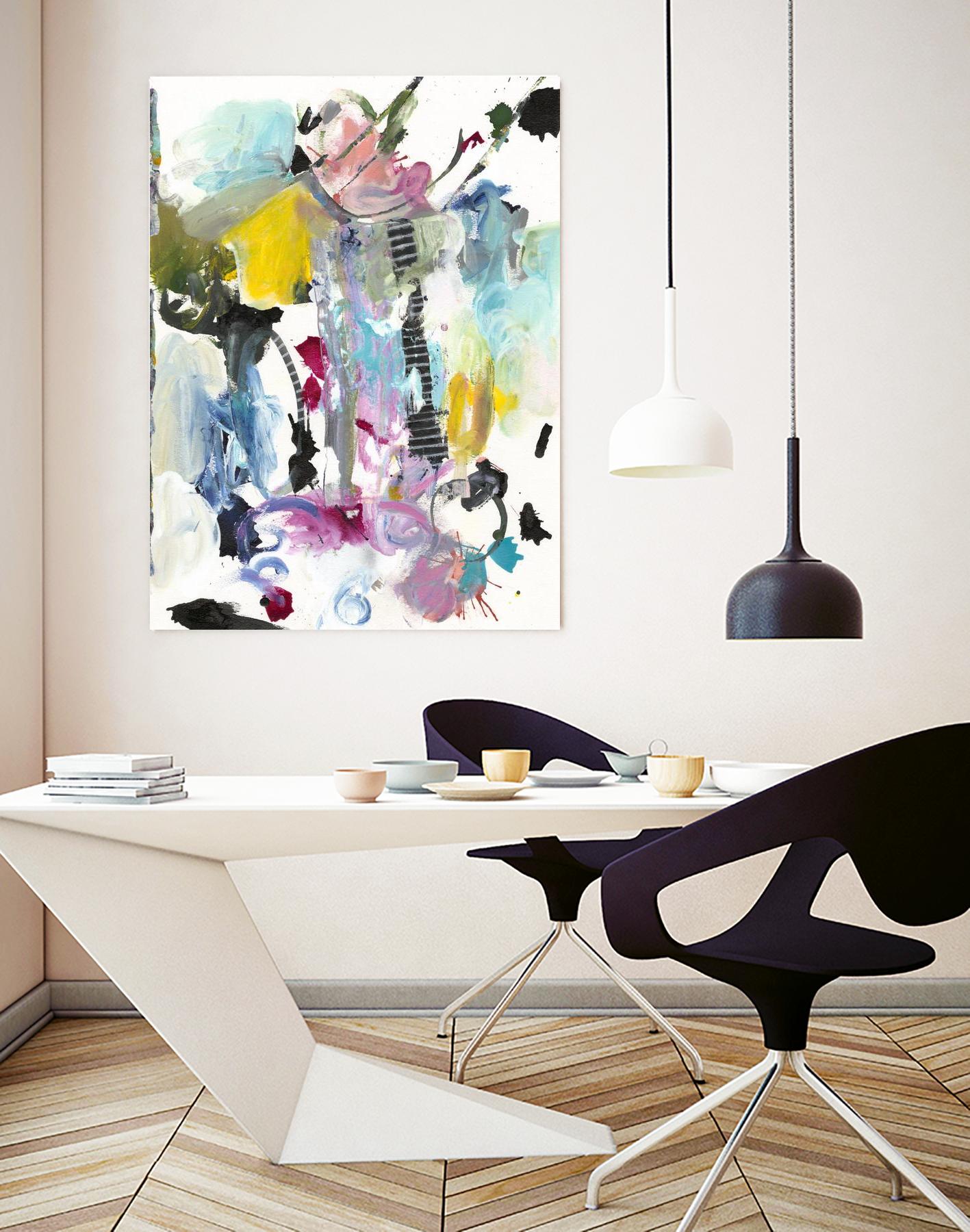 Symphony I by Jodi Fuchs on GIANT ART - pink abstract