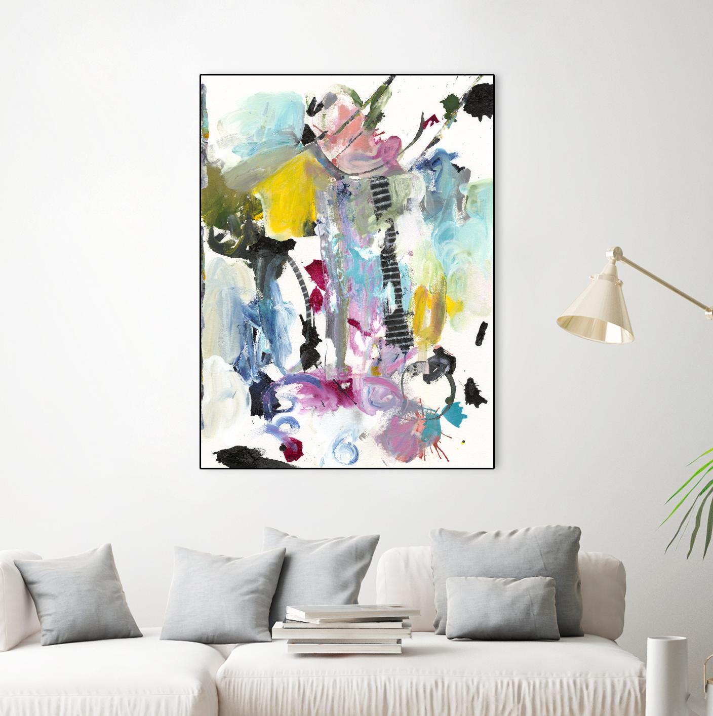 Symphony I by Jodi Fuchs on GIANT ART - pink abstract