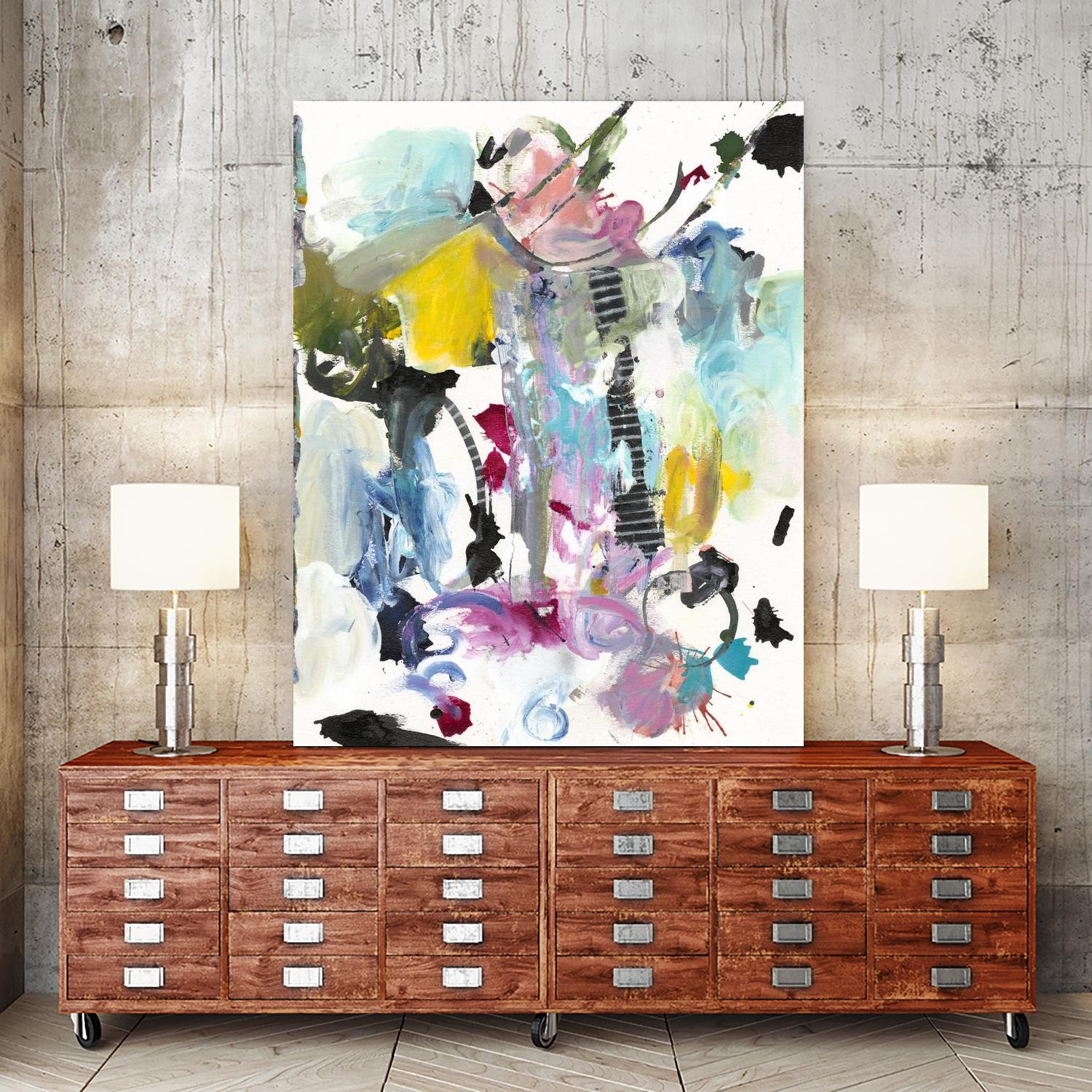 Symphony I by Jodi Fuchs on GIANT ART - pink abstract