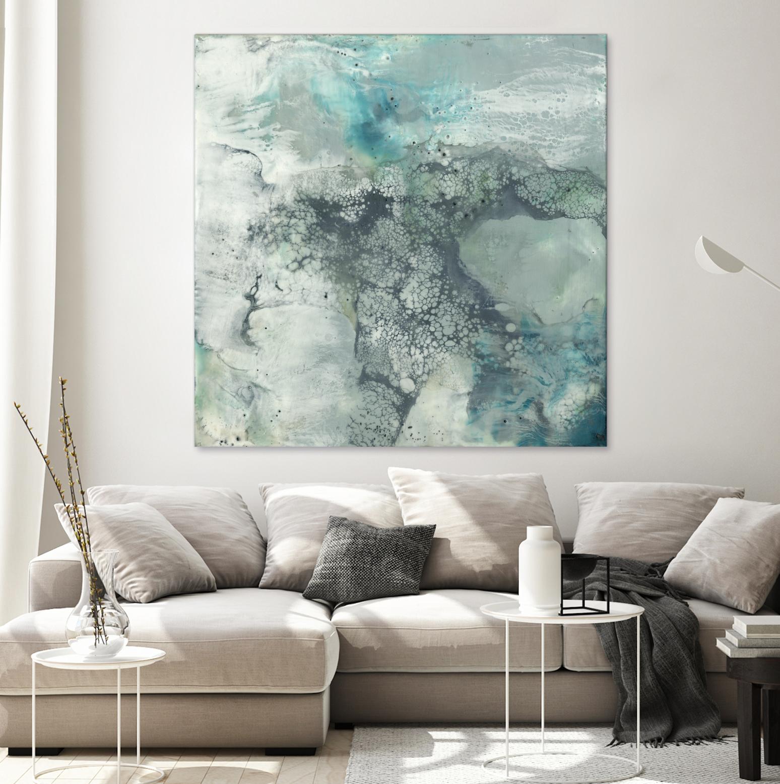 Sea Lace I by Jennifer Goldberger on GIANT ART - blue abstract