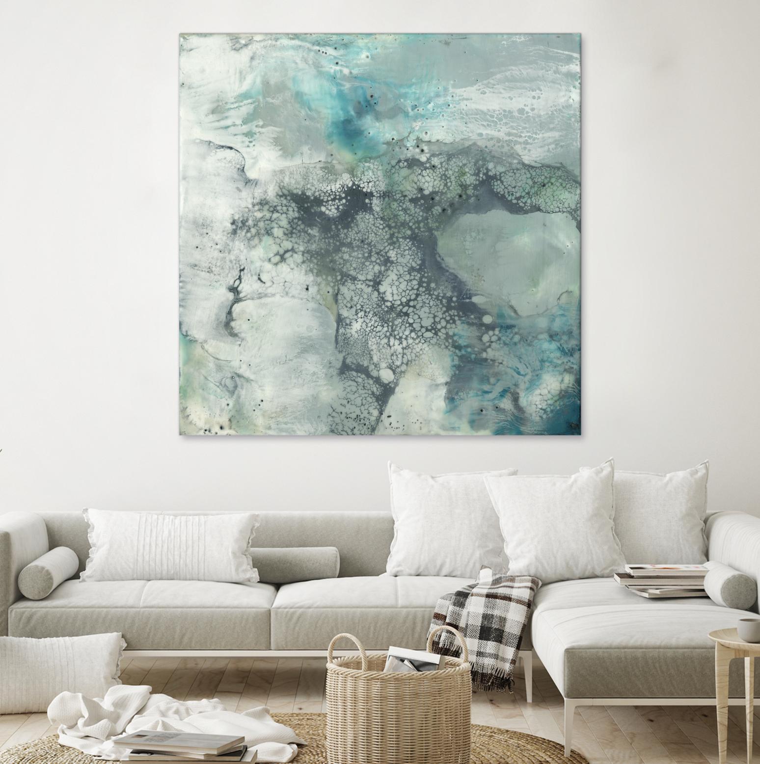 Sea Lace I by Jennifer Goldberger on GIANT ART - blue abstract