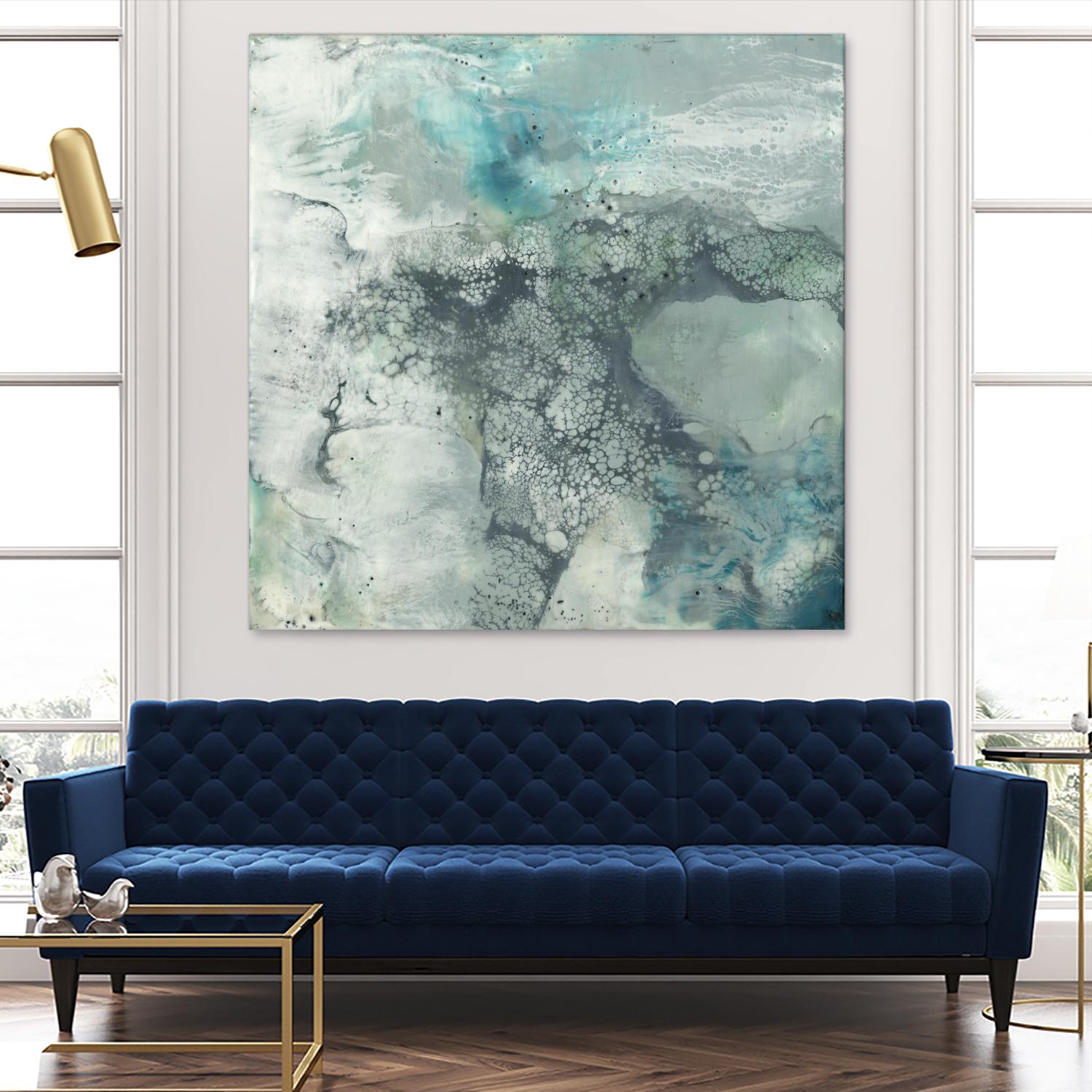 Sea Lace I by Jennifer Goldberger on GIANT ART - blue abstract