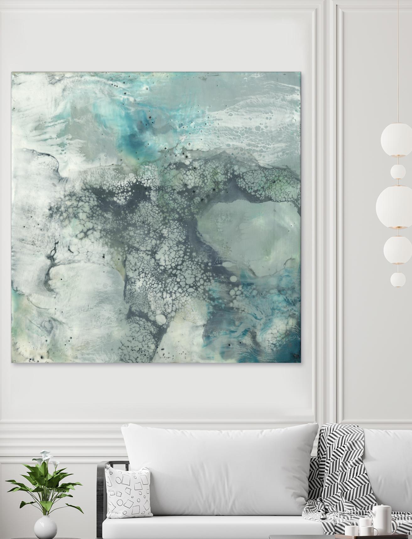 Sea Lace I by Jennifer Goldberger on GIANT ART - blue abstract