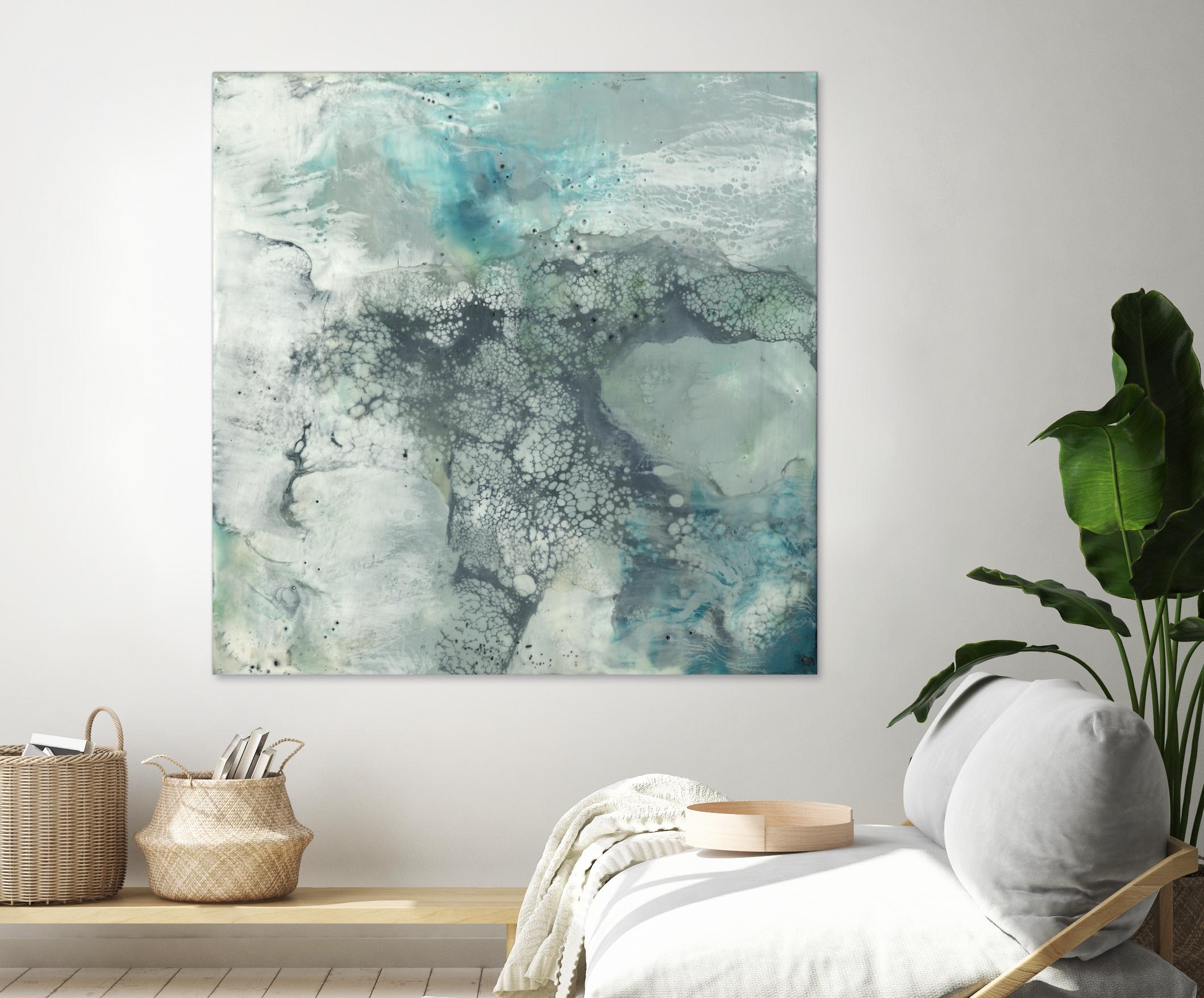 Sea Lace I by Jennifer Goldberger on GIANT ART - blue abstract