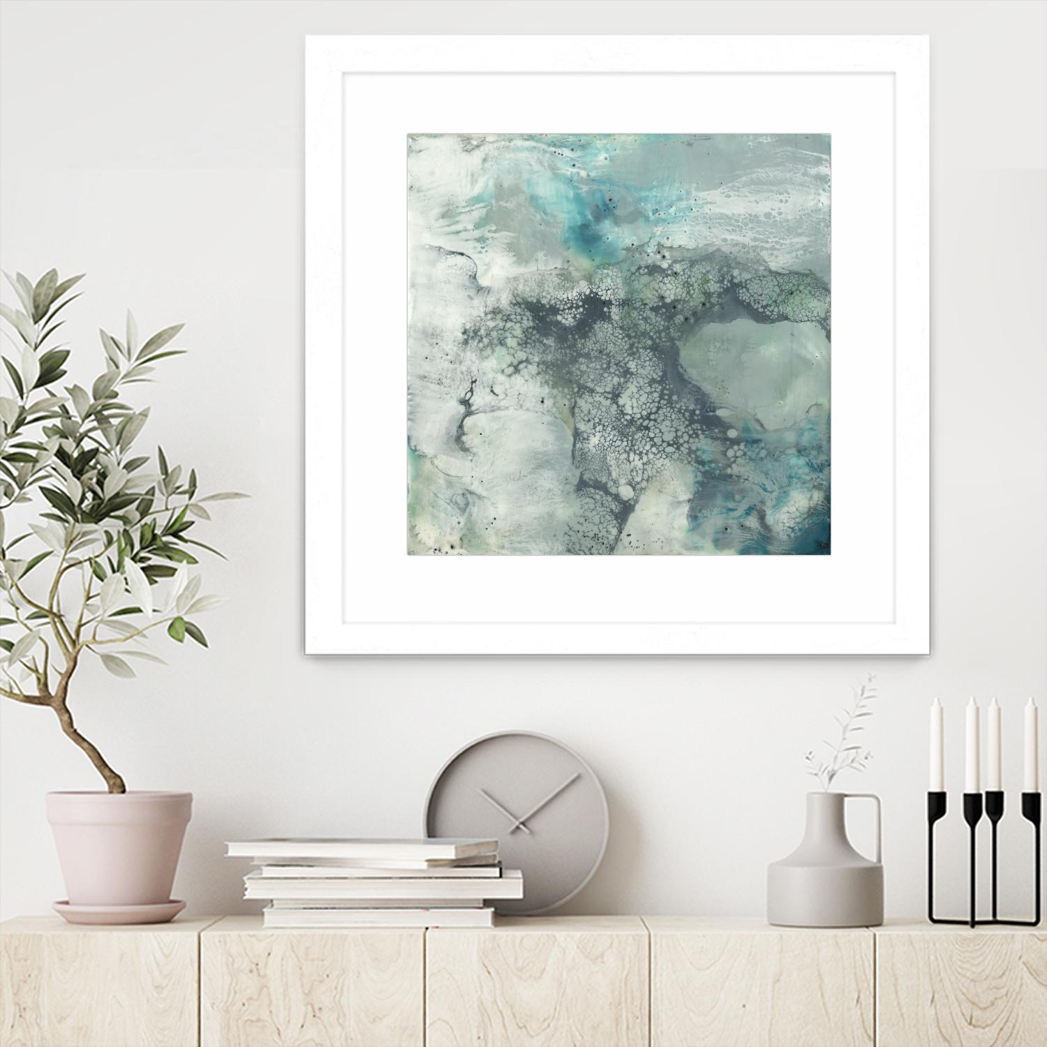 Sea Lace I by Jennifer Goldberger on GIANT ART - blue abstract