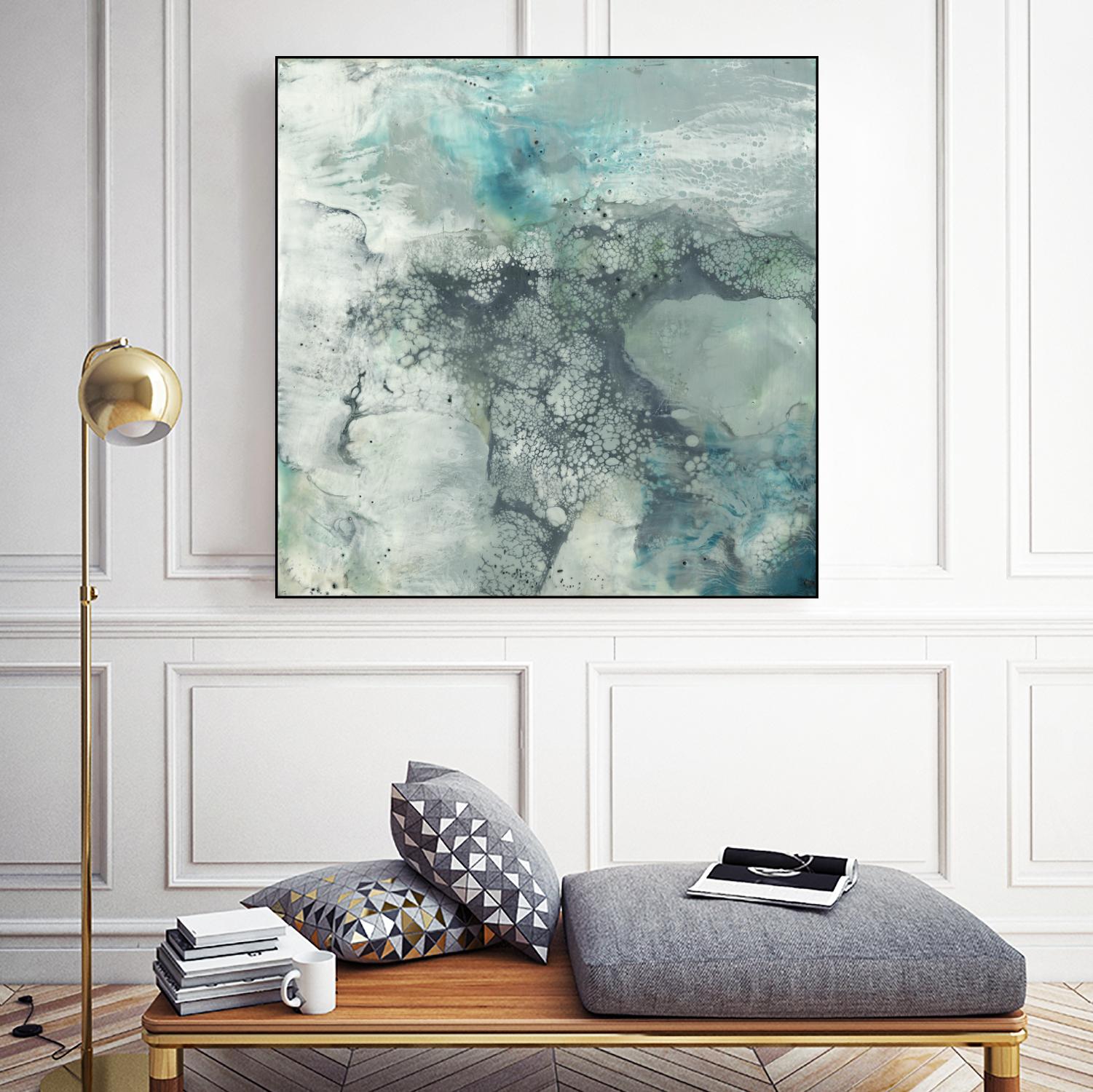 Sea Lace I by Jennifer Goldberger on GIANT ART - blue abstract