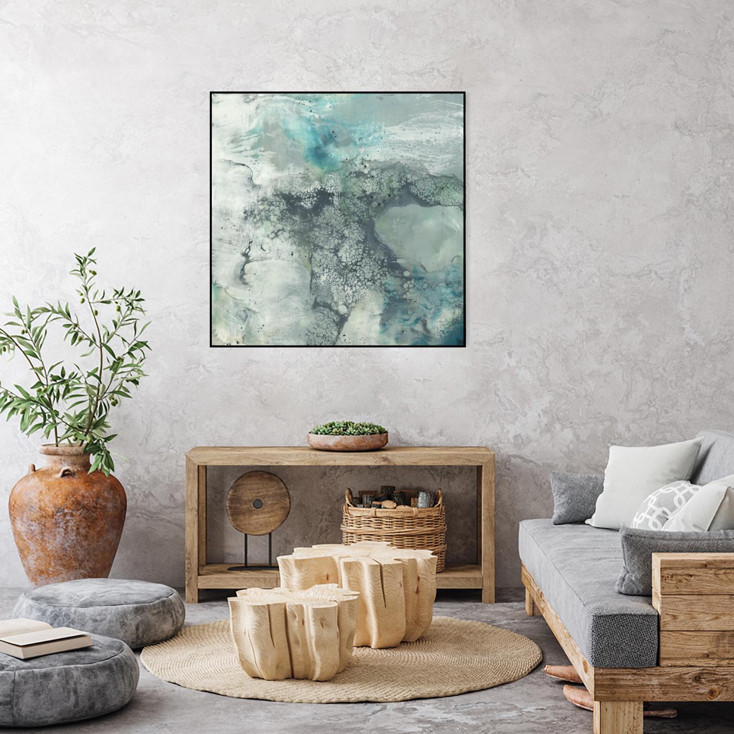 Sea Lace I by Jennifer Goldberger on GIANT ART - blue abstract