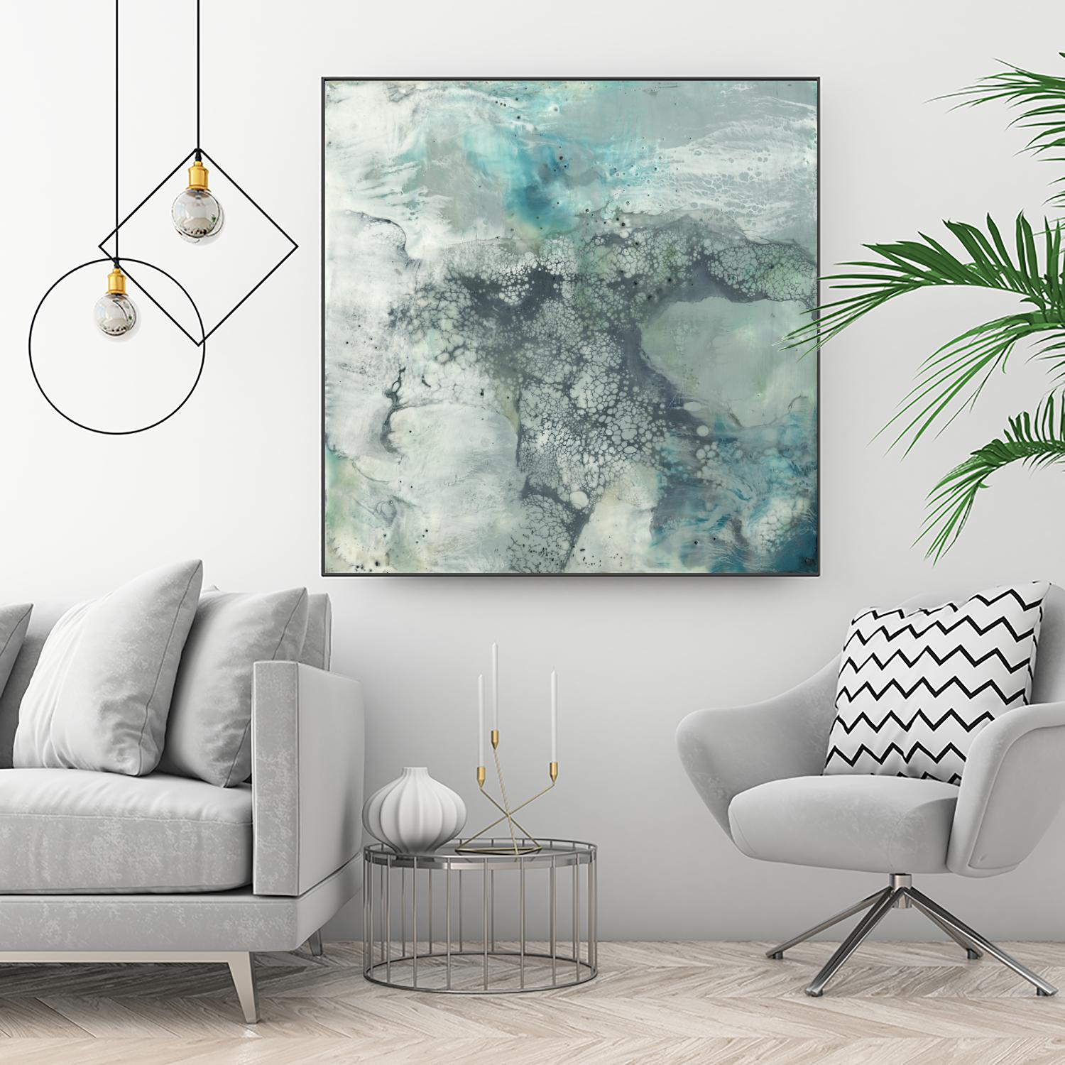 Sea Lace I by Jennifer Goldberger on GIANT ART - blue abstract