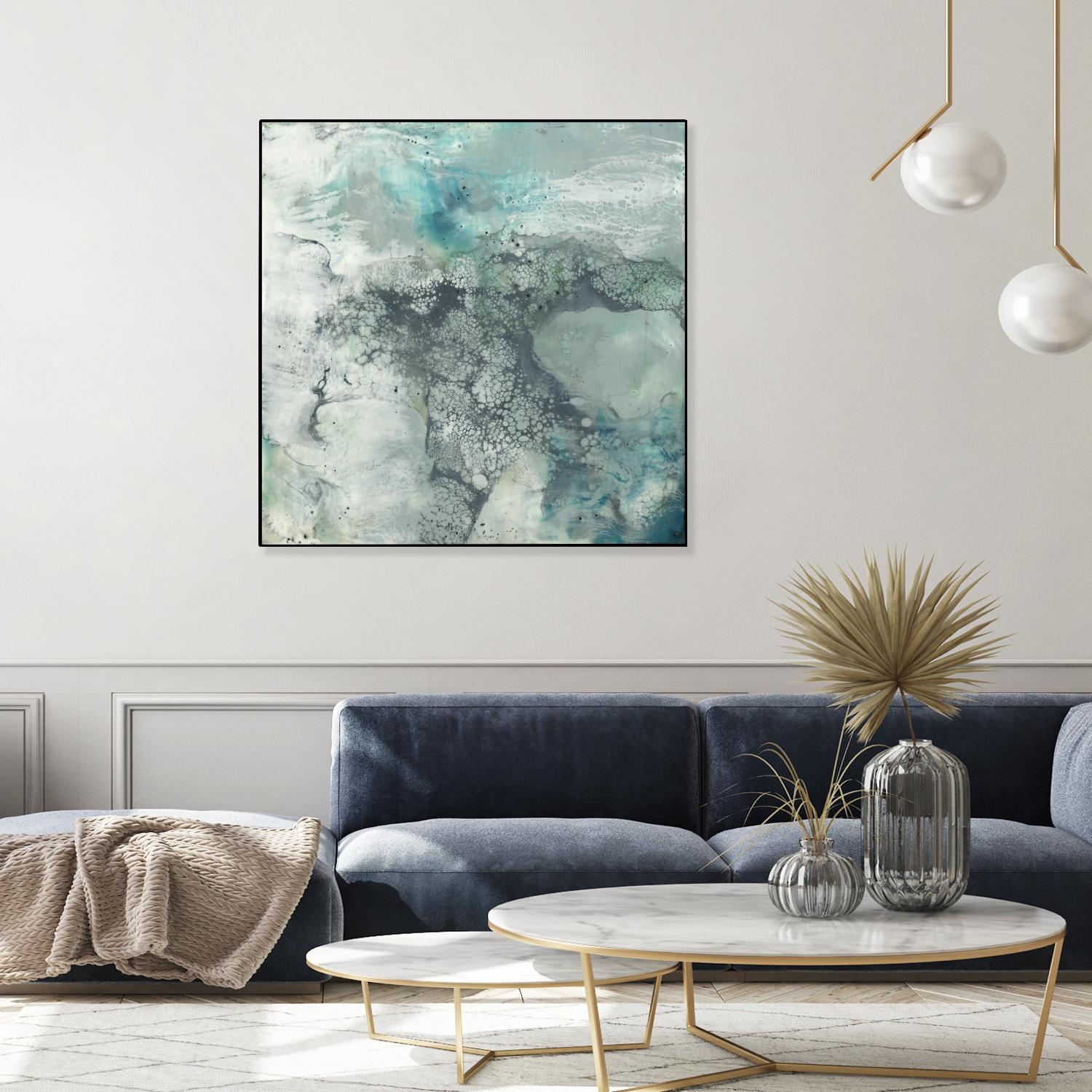 Sea Lace I by Jennifer Goldberger on GIANT ART - blue abstract