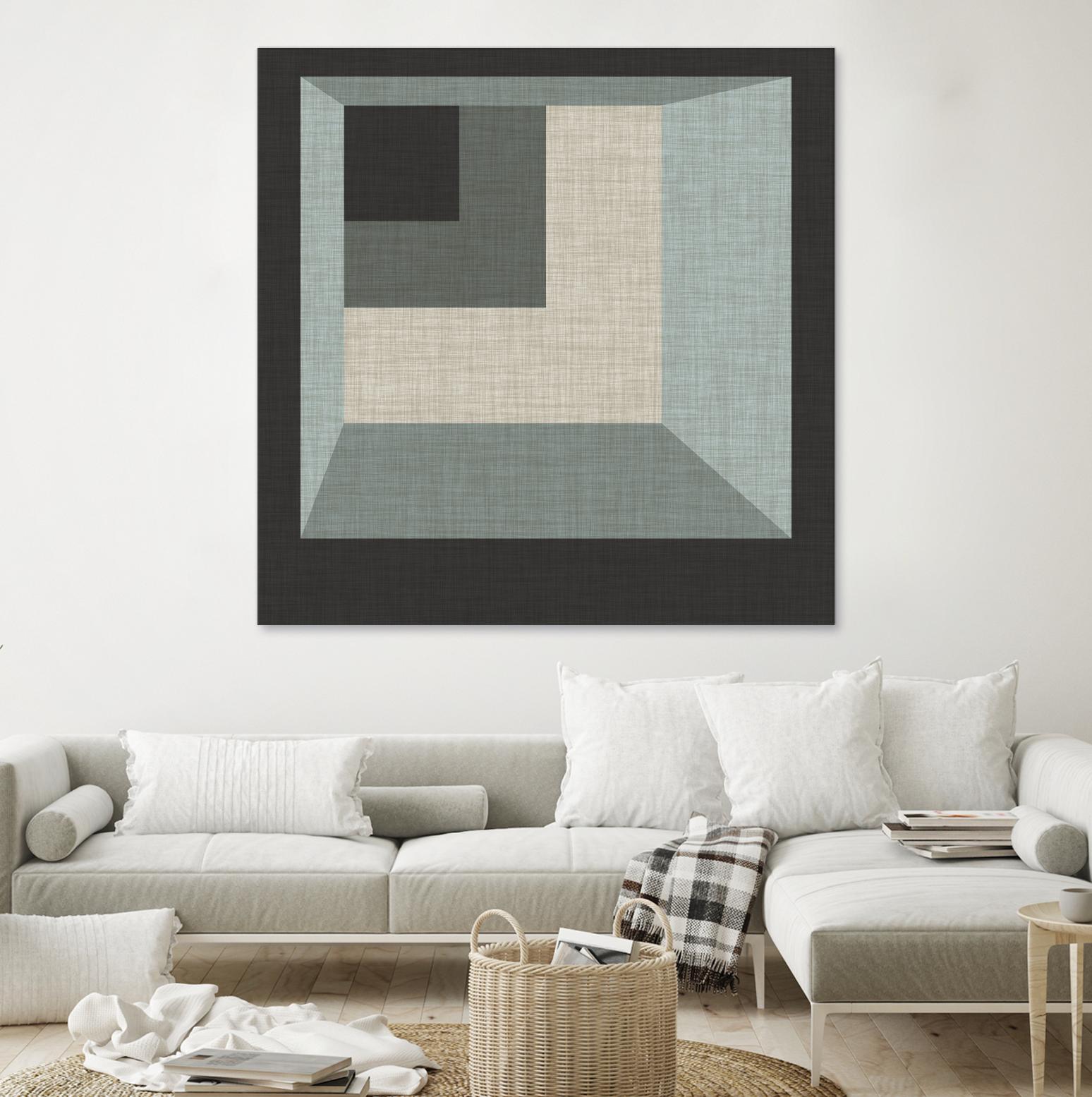 Geometric Perspective I by June Erica Vess on GIANT ART - green abstract