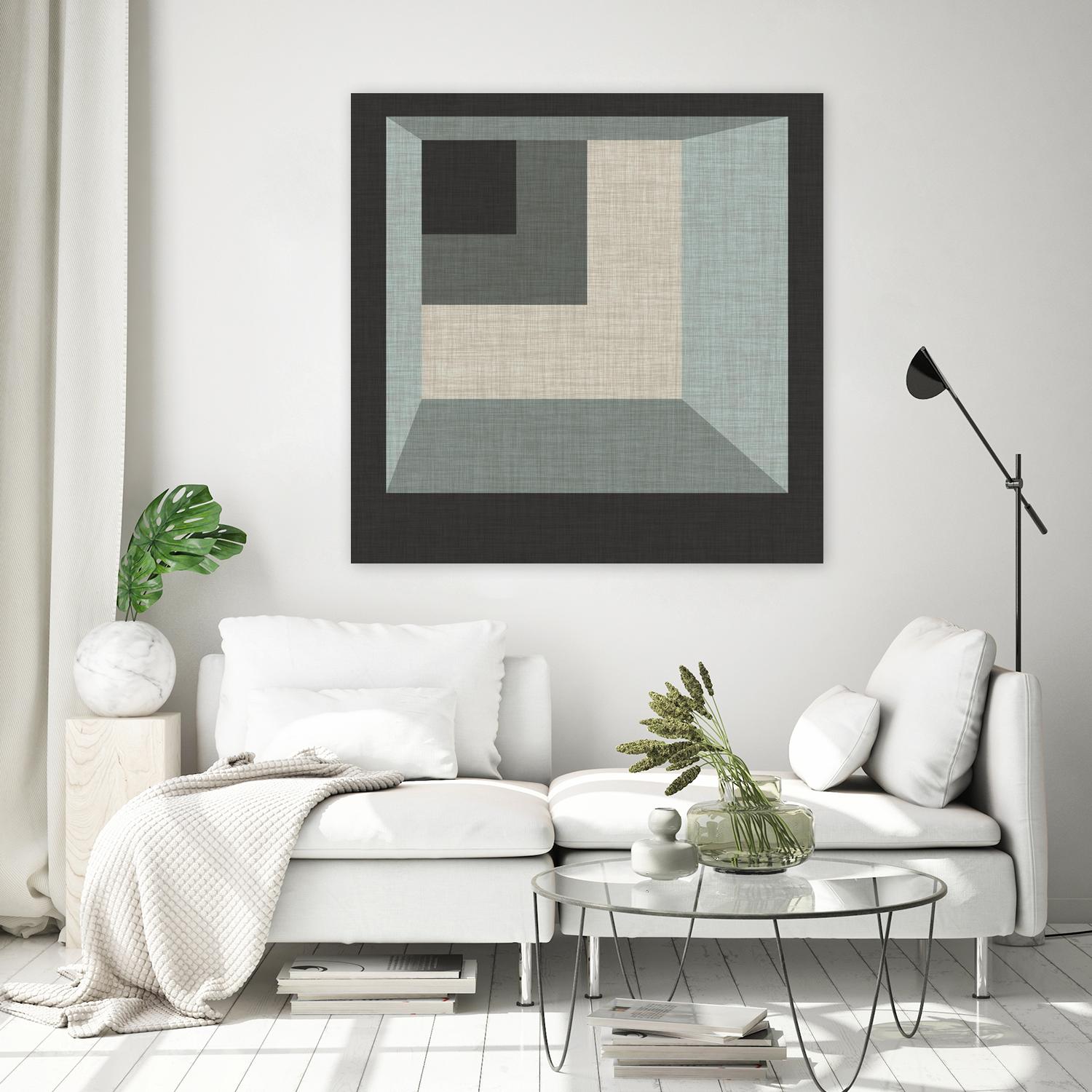 Geometric Perspective I by June Erica Vess on GIANT ART - green abstract