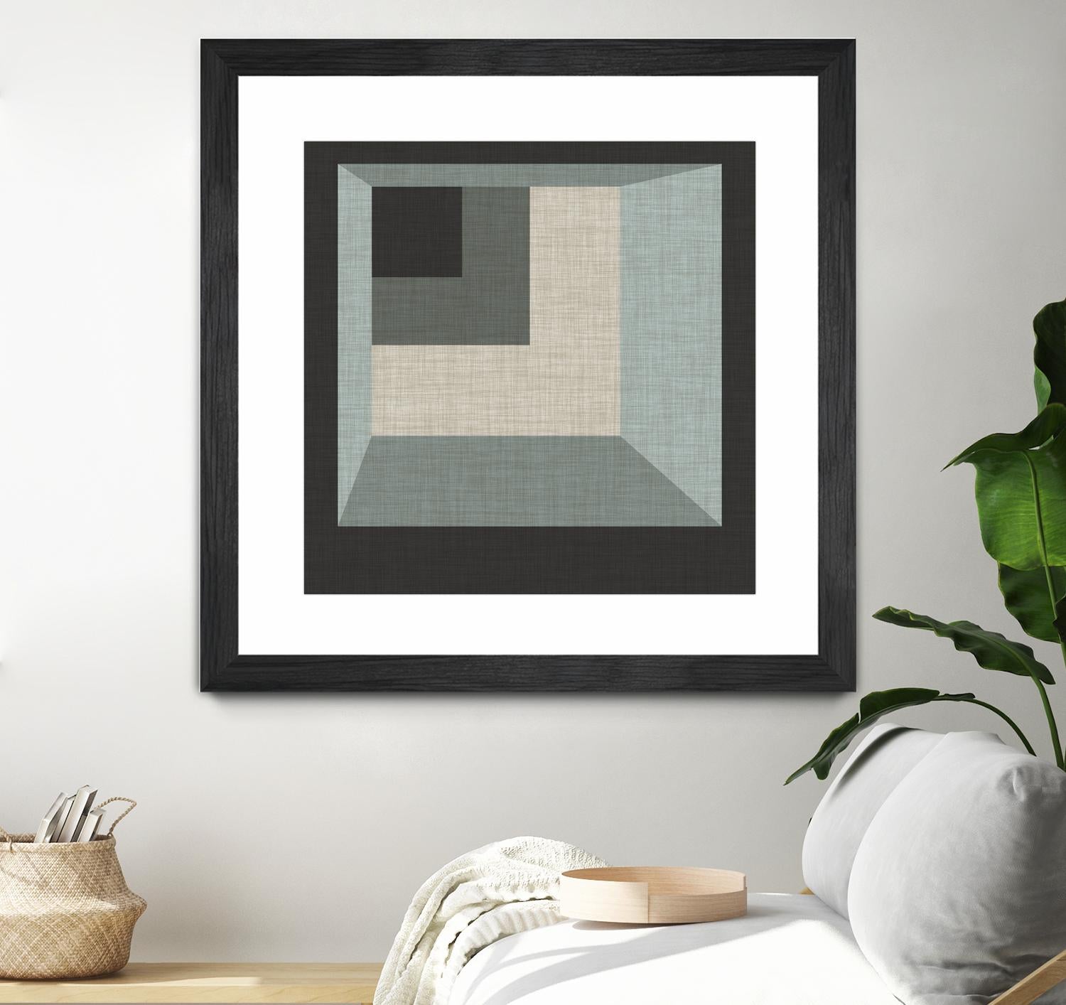 Geometric Perspective I by June Erica Vess on GIANT ART - green abstract