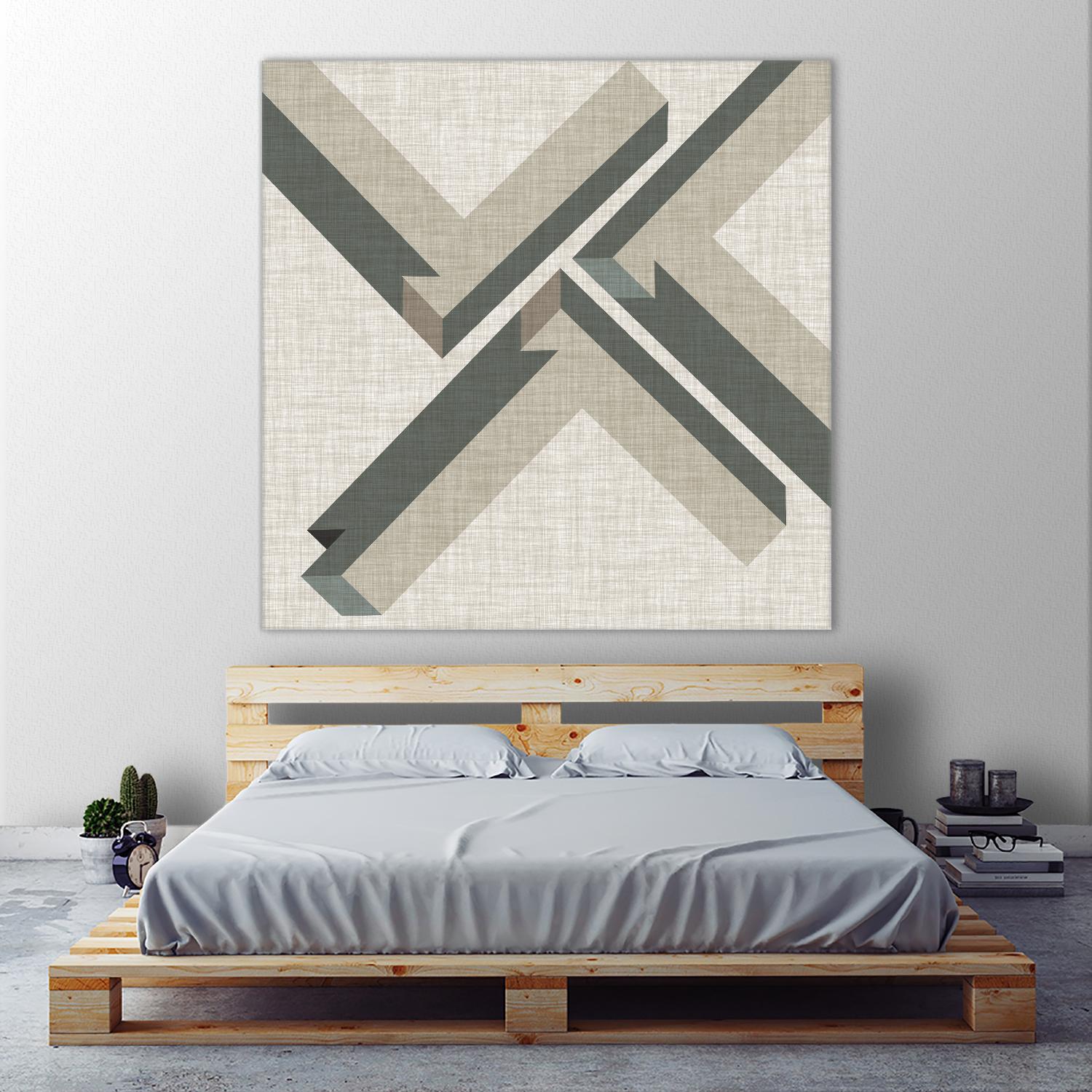 Geometric Perspective IV by June Erica Vess on GIANT ART - green abstract