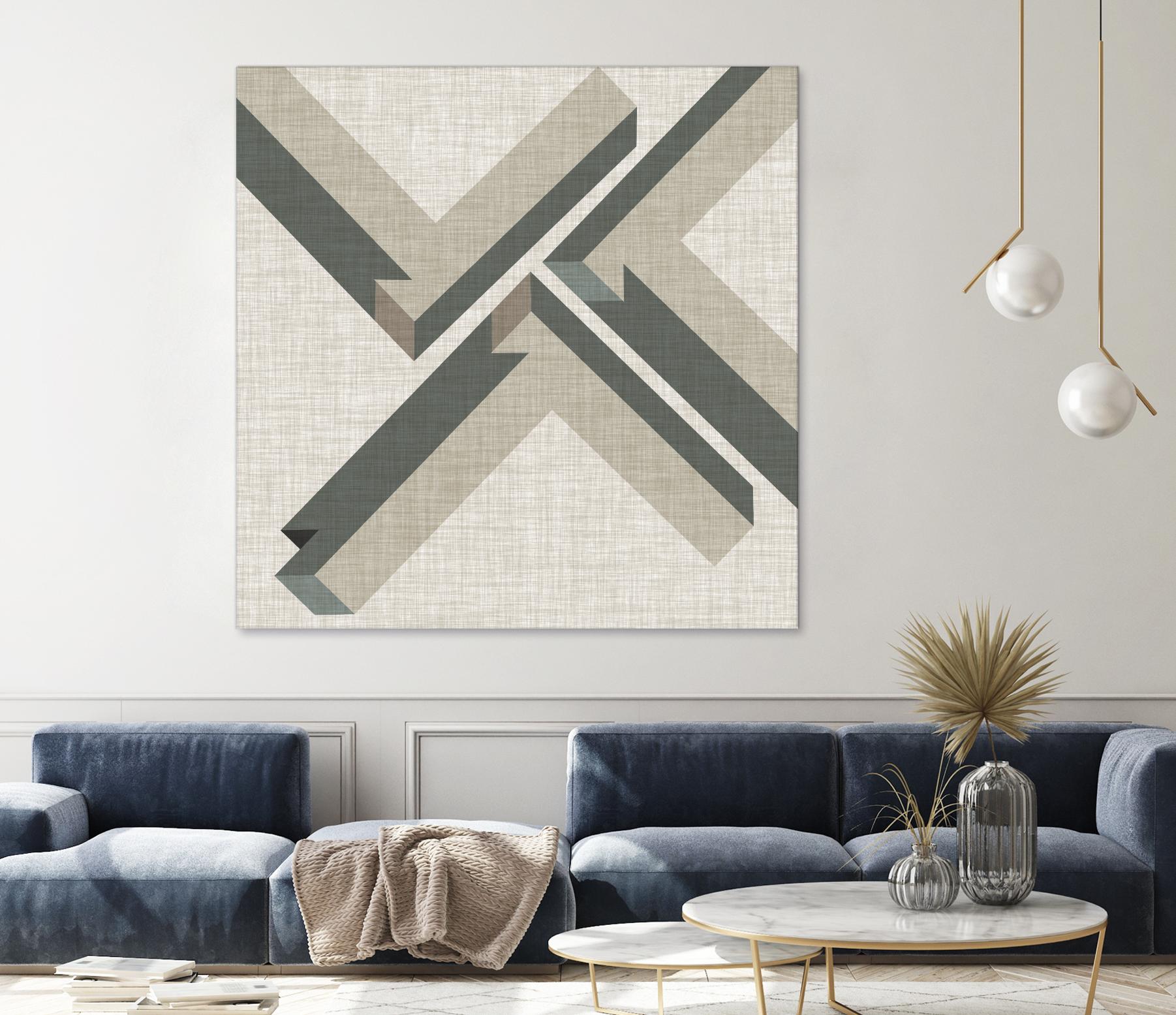 Geometric Perspective IV by June Erica Vess on GIANT ART - green abstract