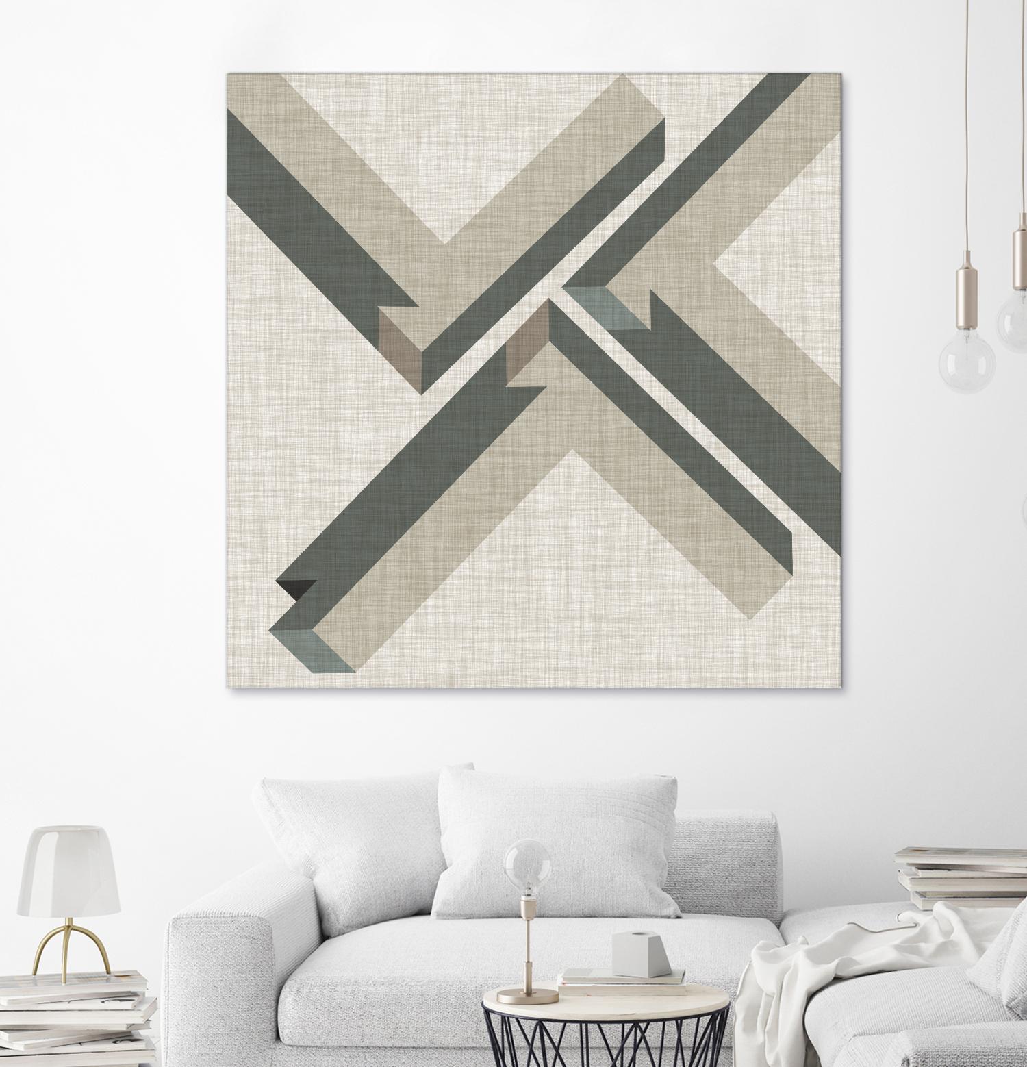 Geometric Perspective IV by June Erica Vess on GIANT ART - green abstract