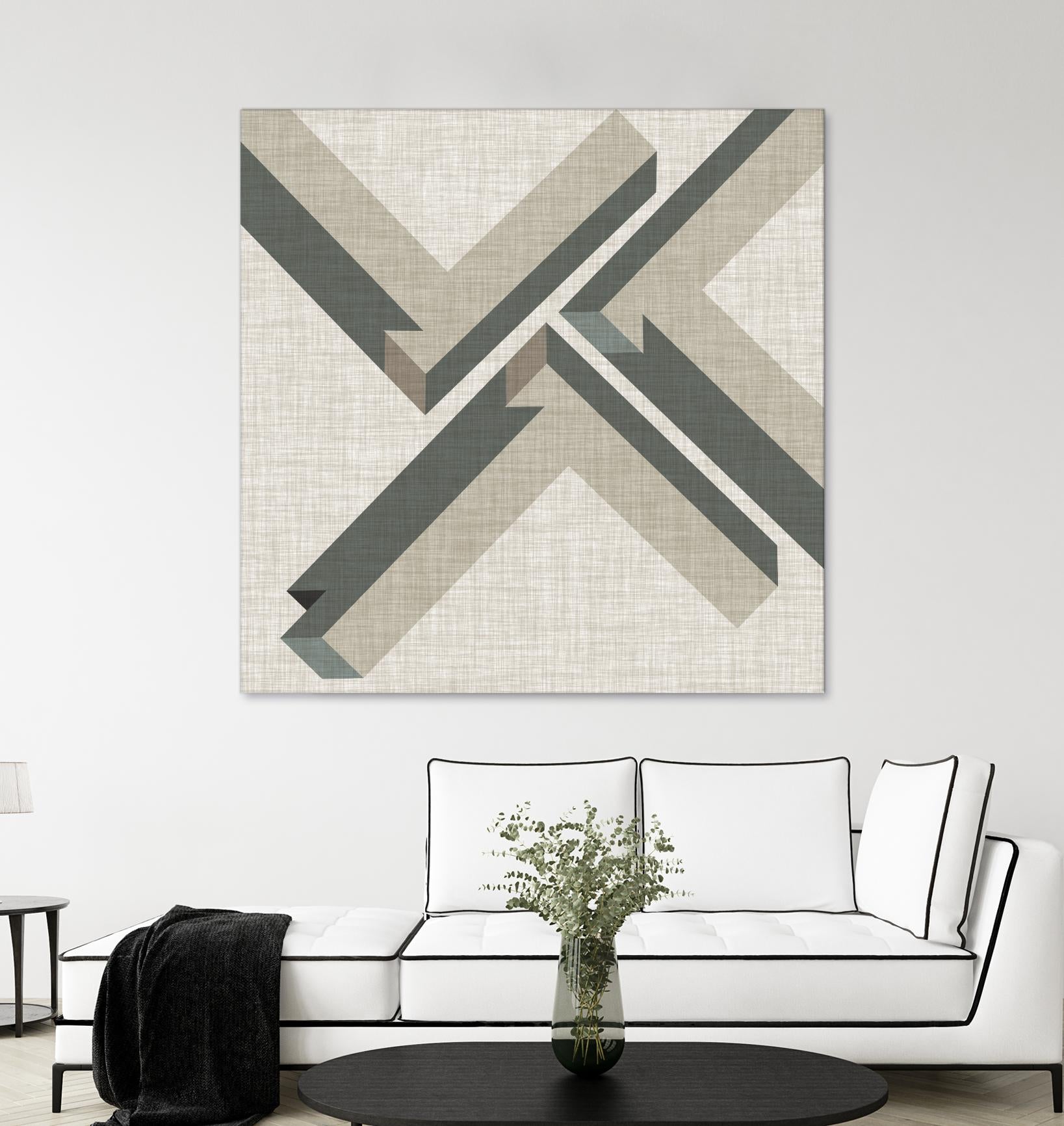 Geometric Perspective IV by June Erica Vess on GIANT ART - green abstract