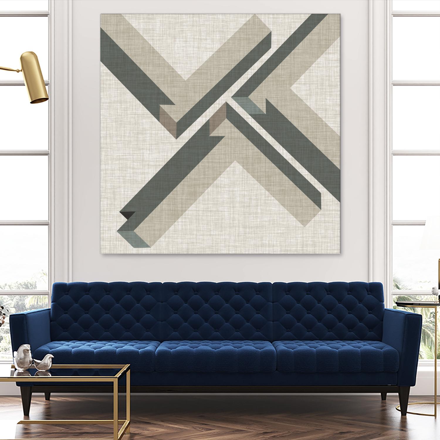 Geometric Perspective IV by June Erica Vess on GIANT ART - green abstract