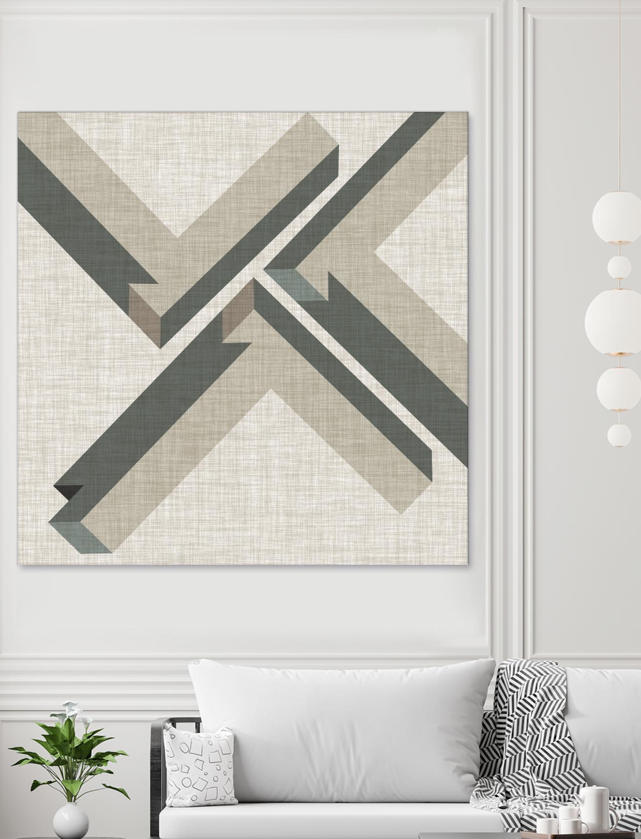 Geometric Perspective IV by June Erica Vess on GIANT ART - green abstract