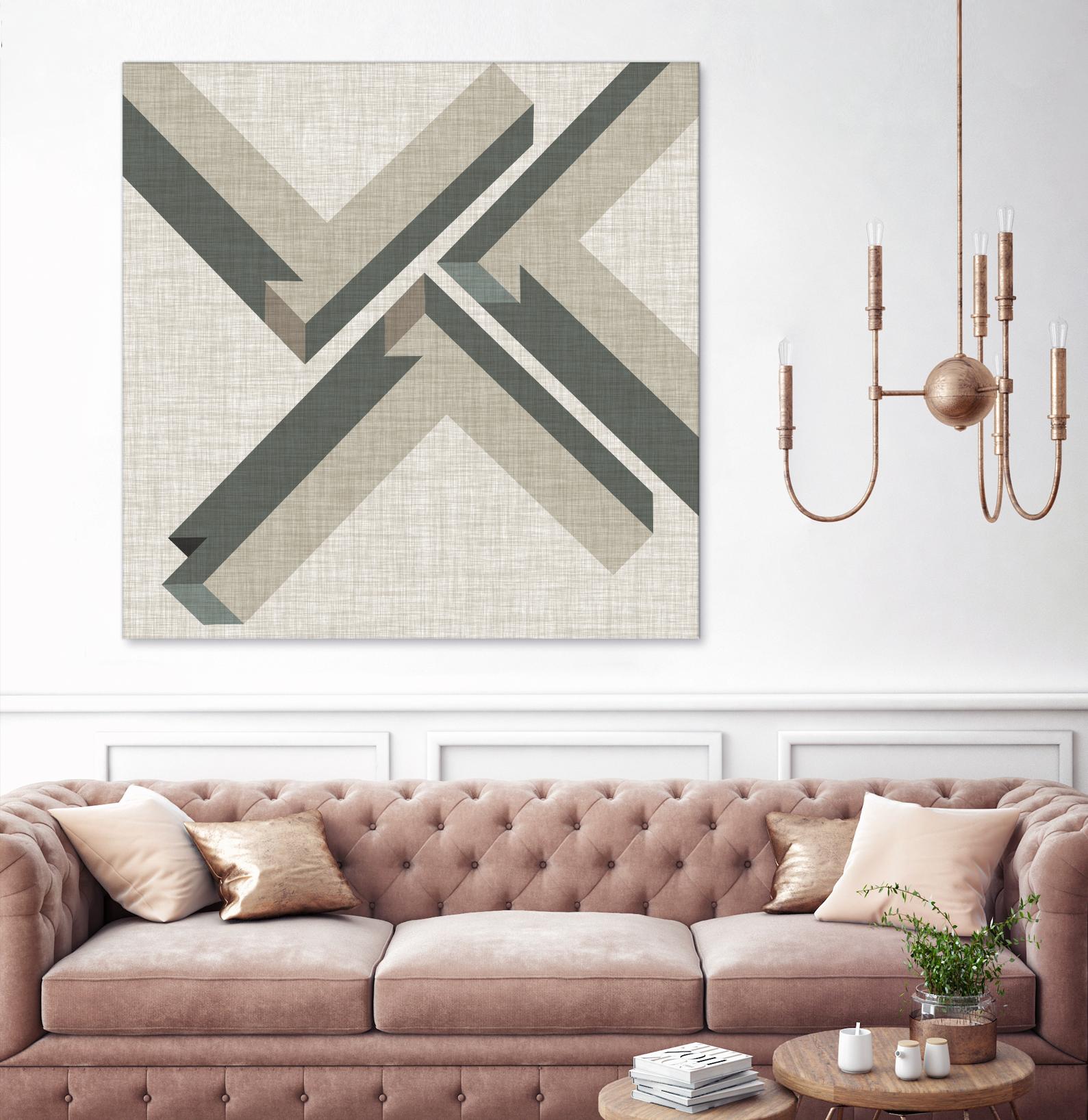 Geometric Perspective IV by June Erica Vess on GIANT ART - green abstract