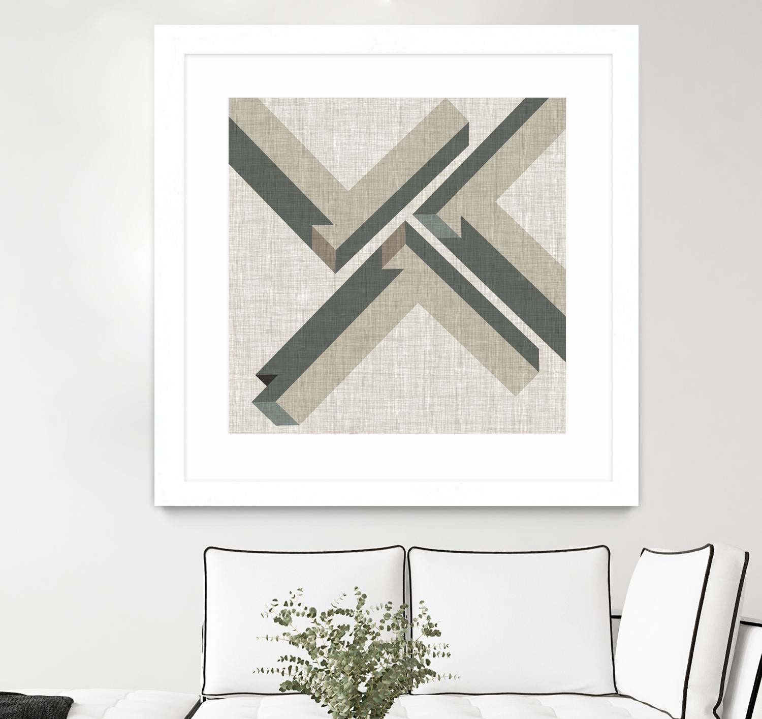 Geometric Perspective IV by June Erica Vess on GIANT ART - green abstract