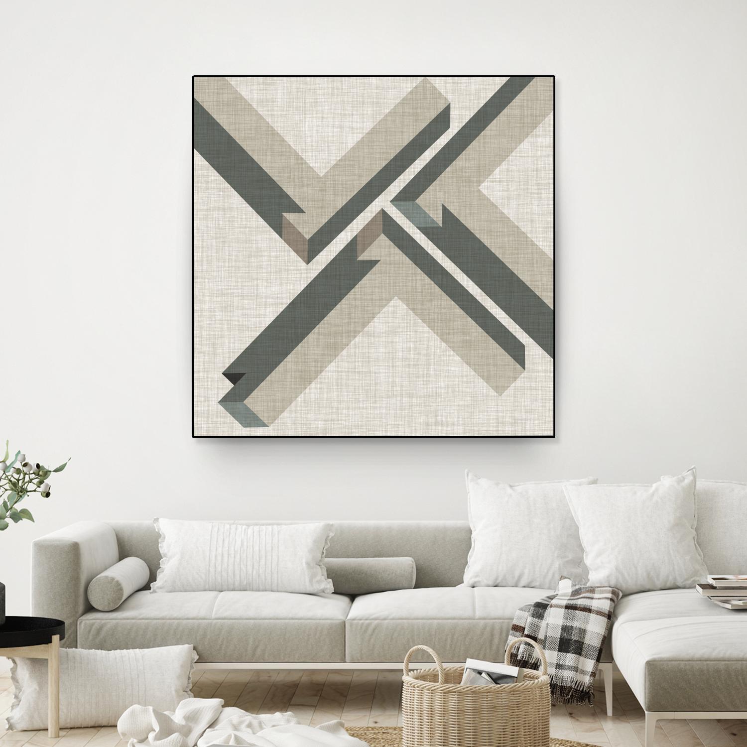 Geometric Perspective IV by June Erica Vess on GIANT ART - green abstract