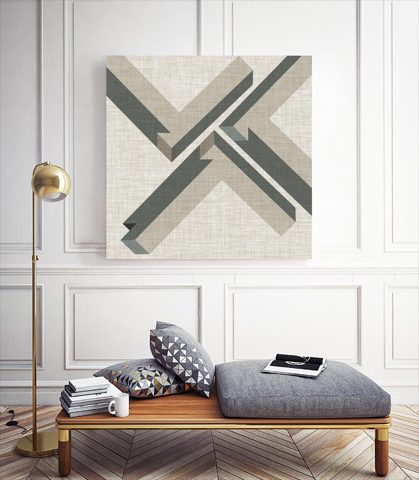 Geometric Perspective IV by June Erica Vess on GIANT ART - green abstract