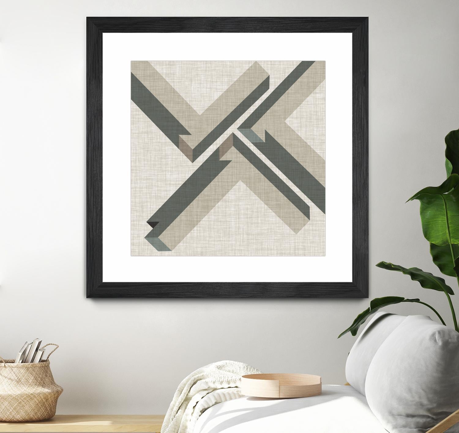 Geometric Perspective IV by June Erica Vess on GIANT ART - green abstract