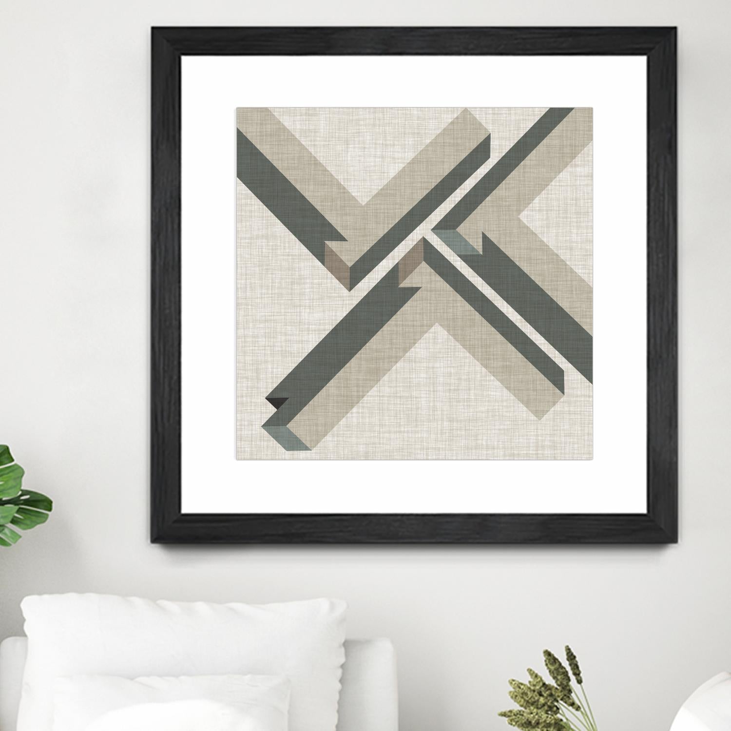 Geometric Perspective IV by June Erica Vess on GIANT ART - green abstract