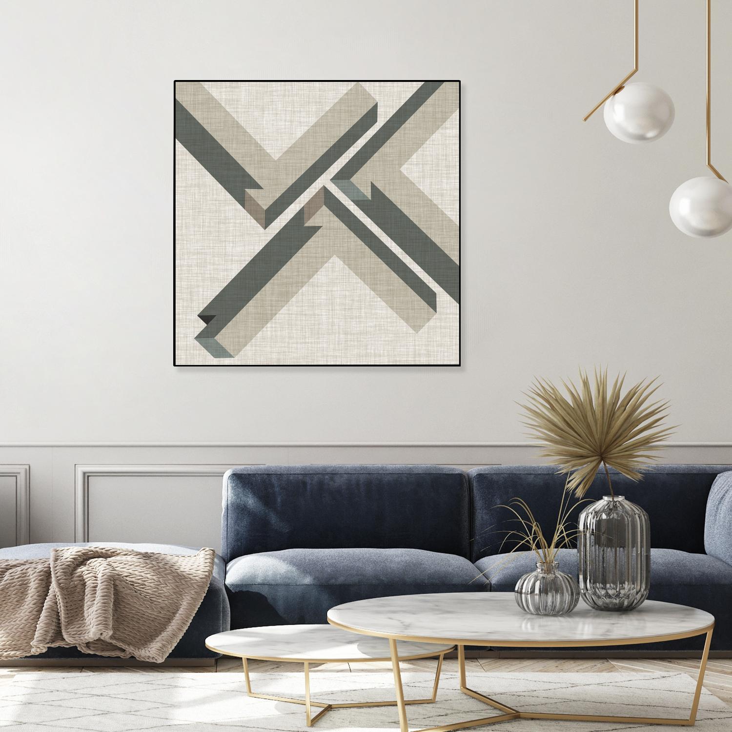 Geometric Perspective IV by June Erica Vess on GIANT ART - green abstract